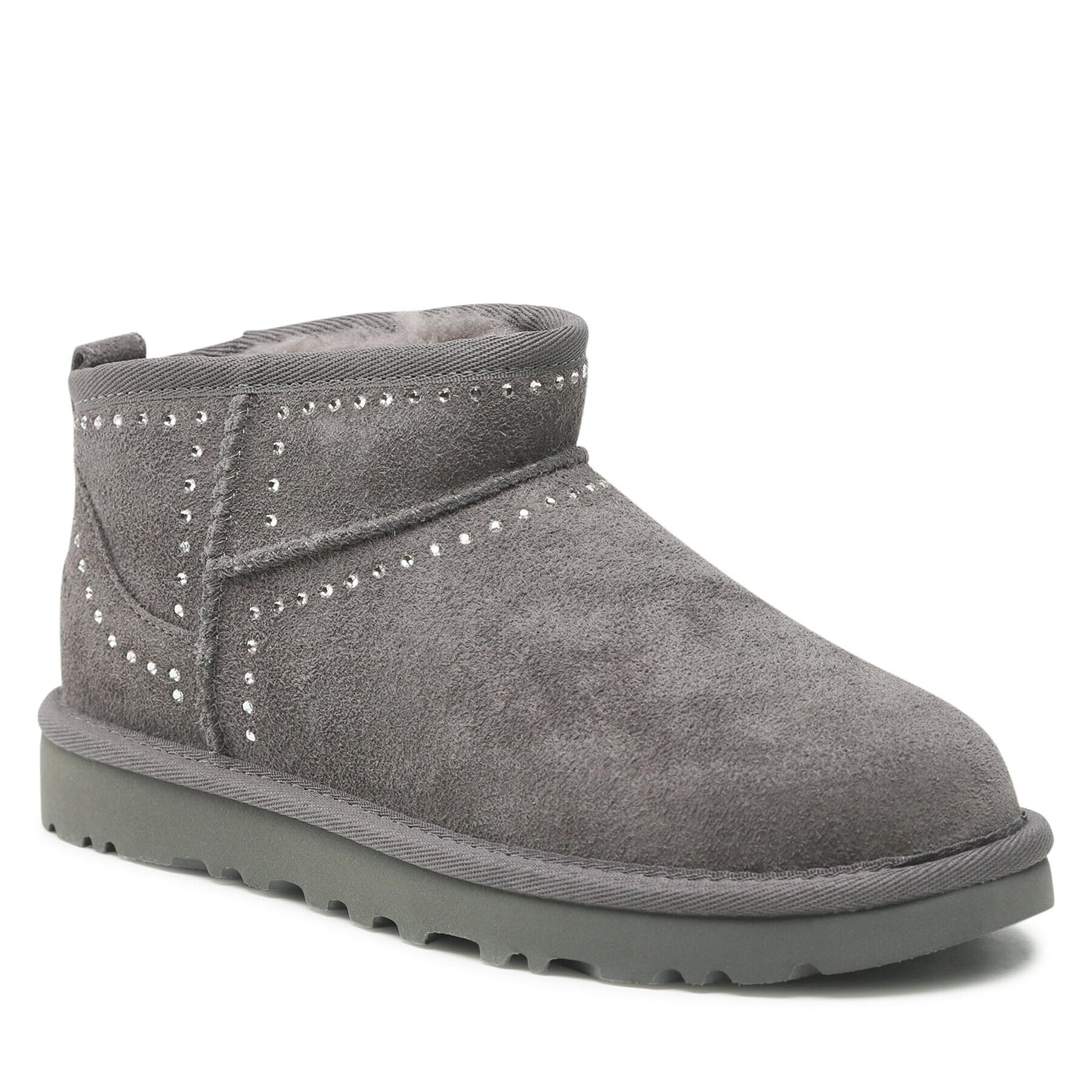 Ugg Čevlji W Classic Ultra Mini Bling 1119871 Siva - Pepit.si