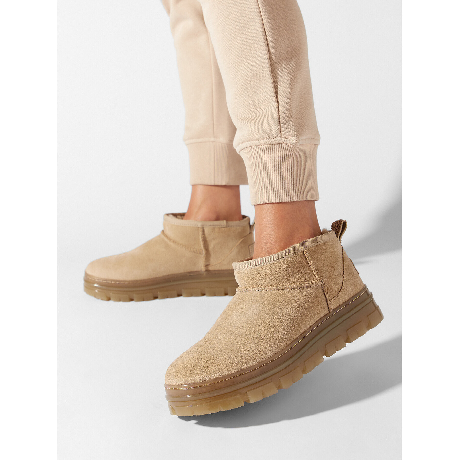 Ugg Čevlji W Classic Ultra Mini Clear 1142450 Bež - Pepit.si