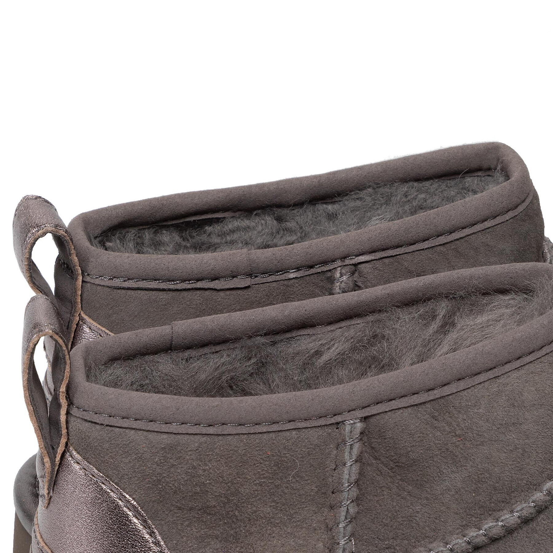 Ugg Čevlji W Classic Ultra Mini Shine 1123634 Siva - Pepit.si