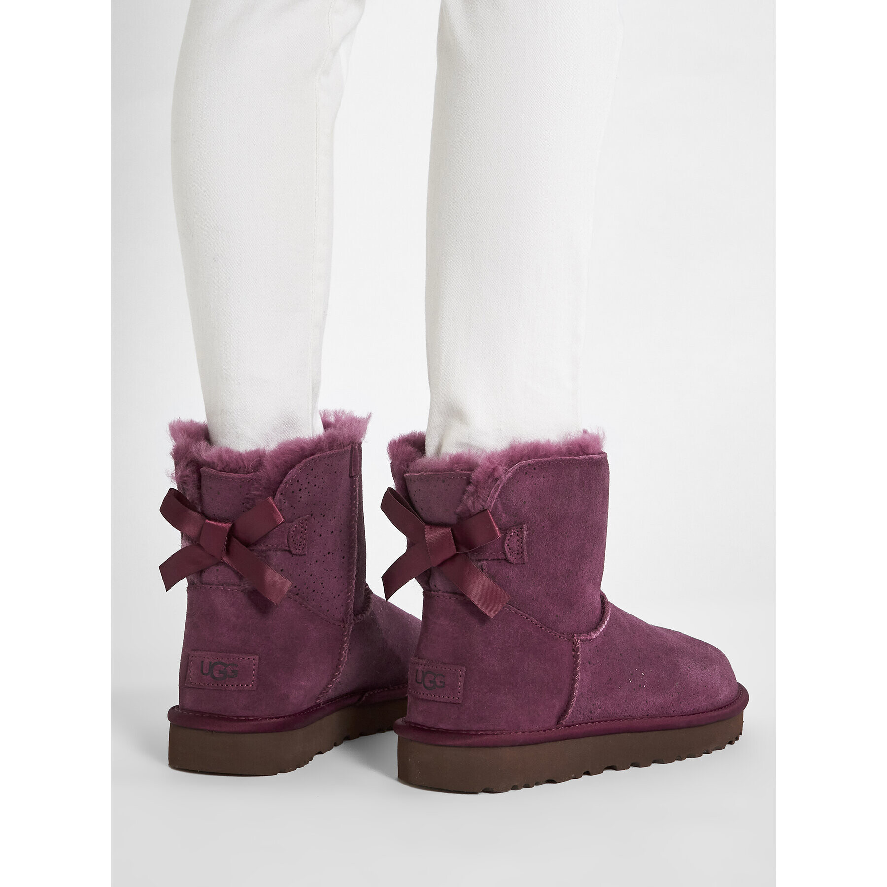 Ugg Čevlji W Mini Bailey Bow Metallic Spots 1134135 Vijolična - Pepit.si