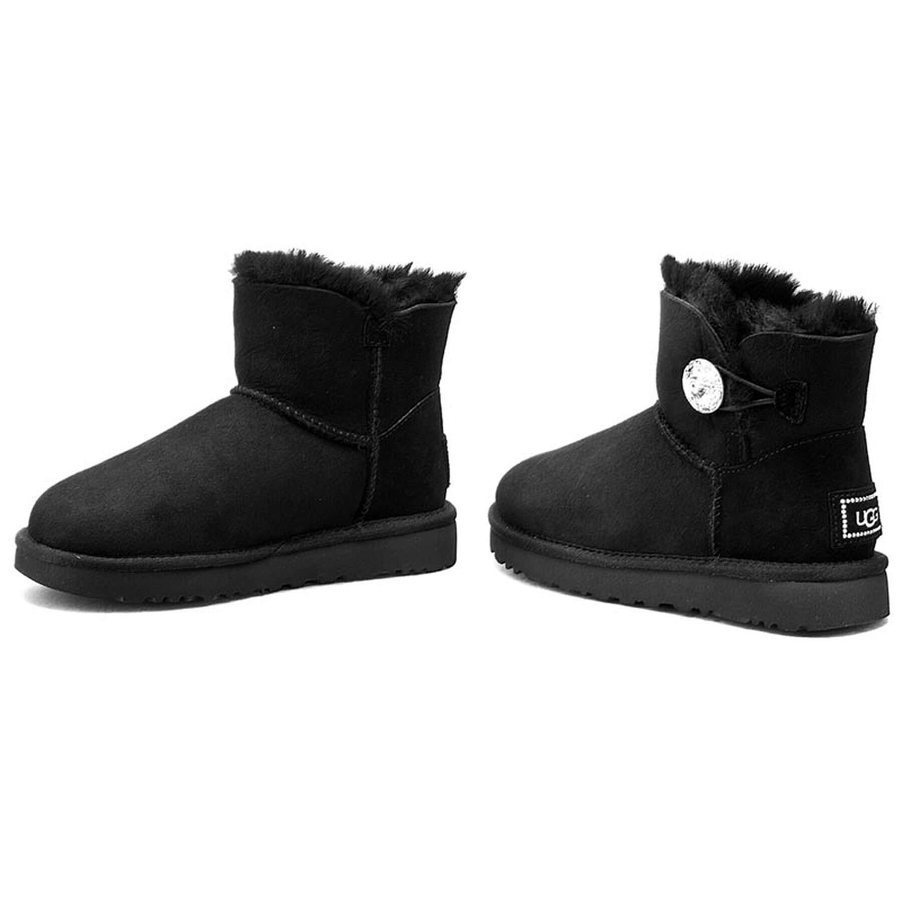 Ugg Čevlji W Mini Bailey Button Bling 1016554 Črna - Pepit.si