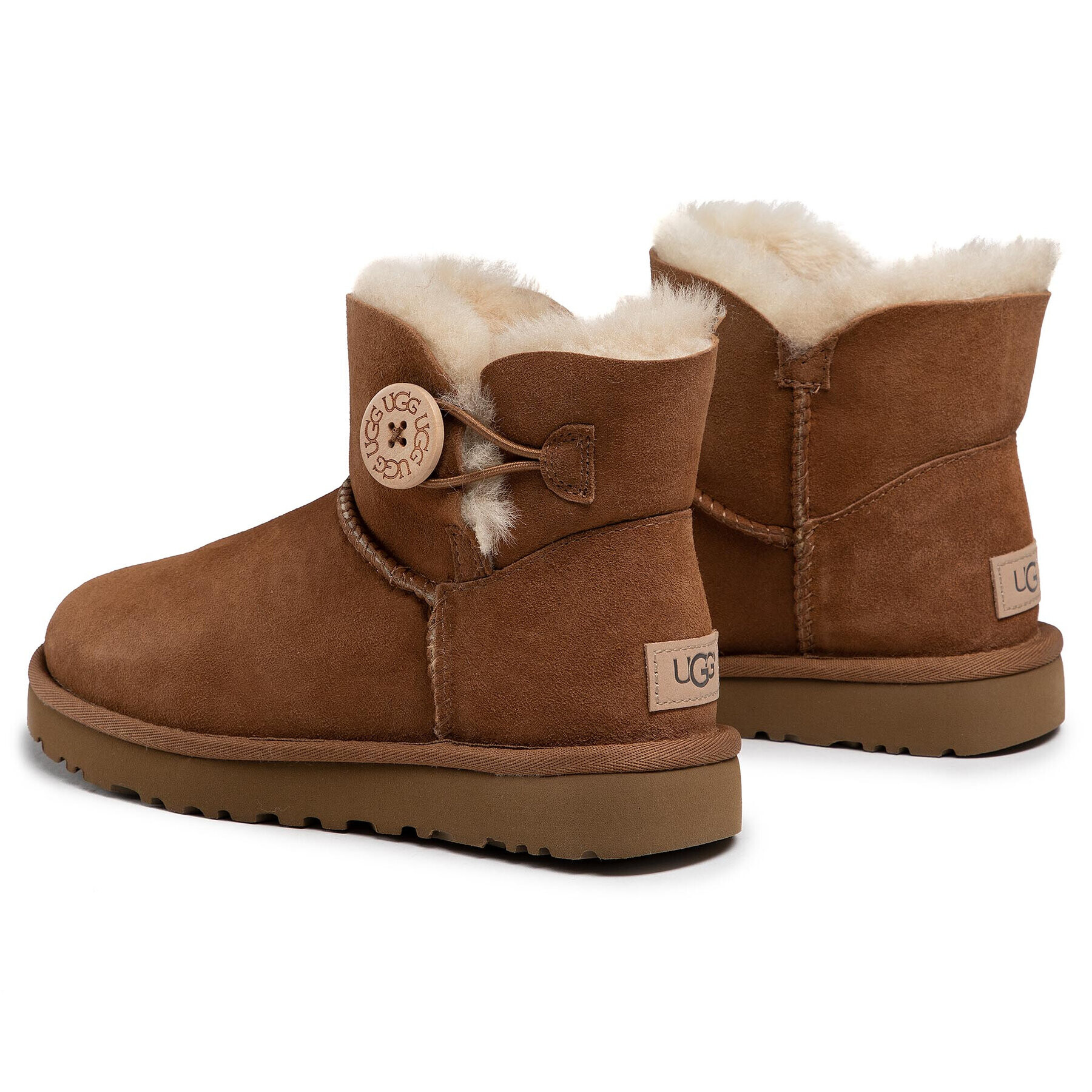 Ugg Škornji za sneg W Mini Bailey Button II 1016422 Rjava - Pepit.si