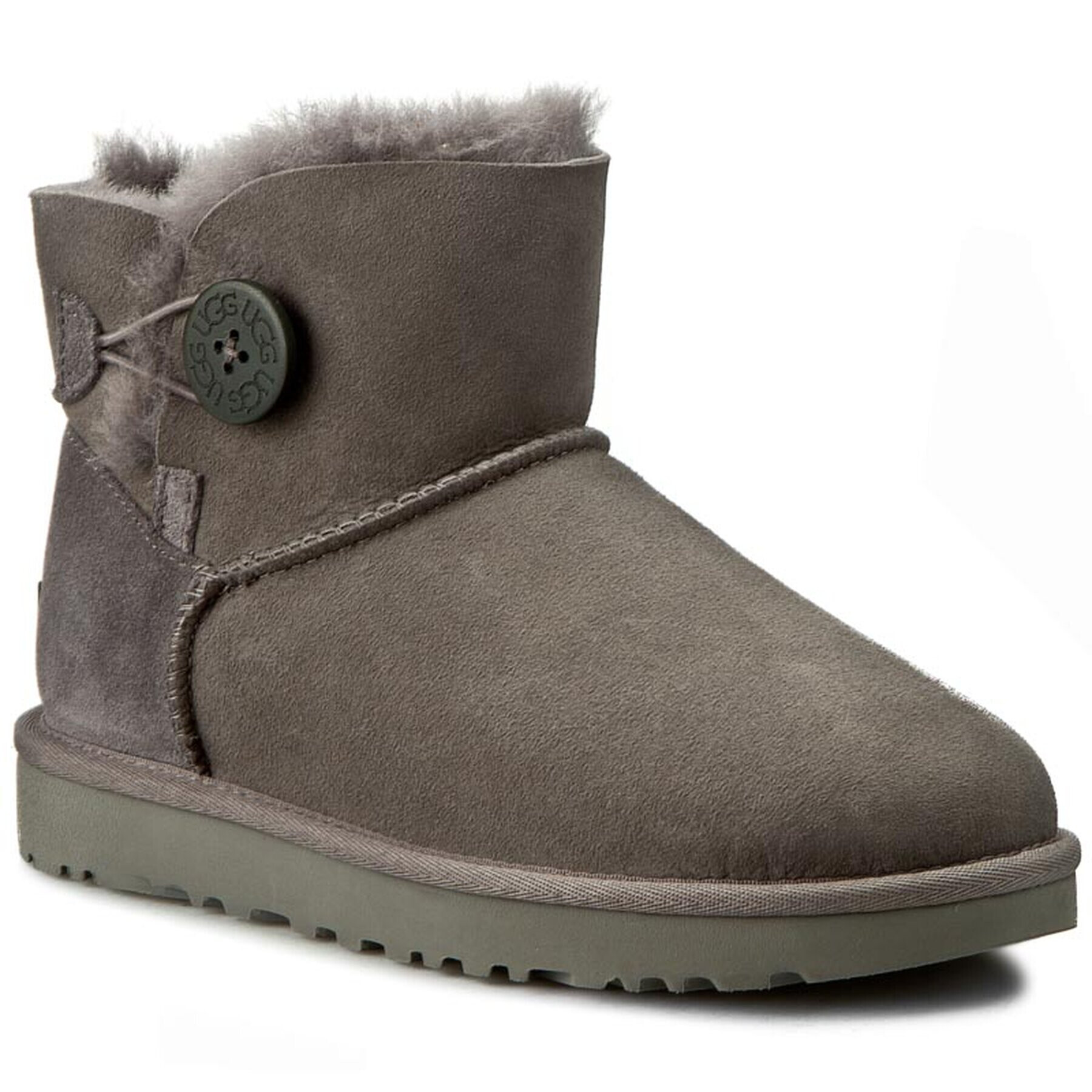 Ugg Škornji za sneg W Mini Bailey Button II 1016422 Siva - Pepit.si