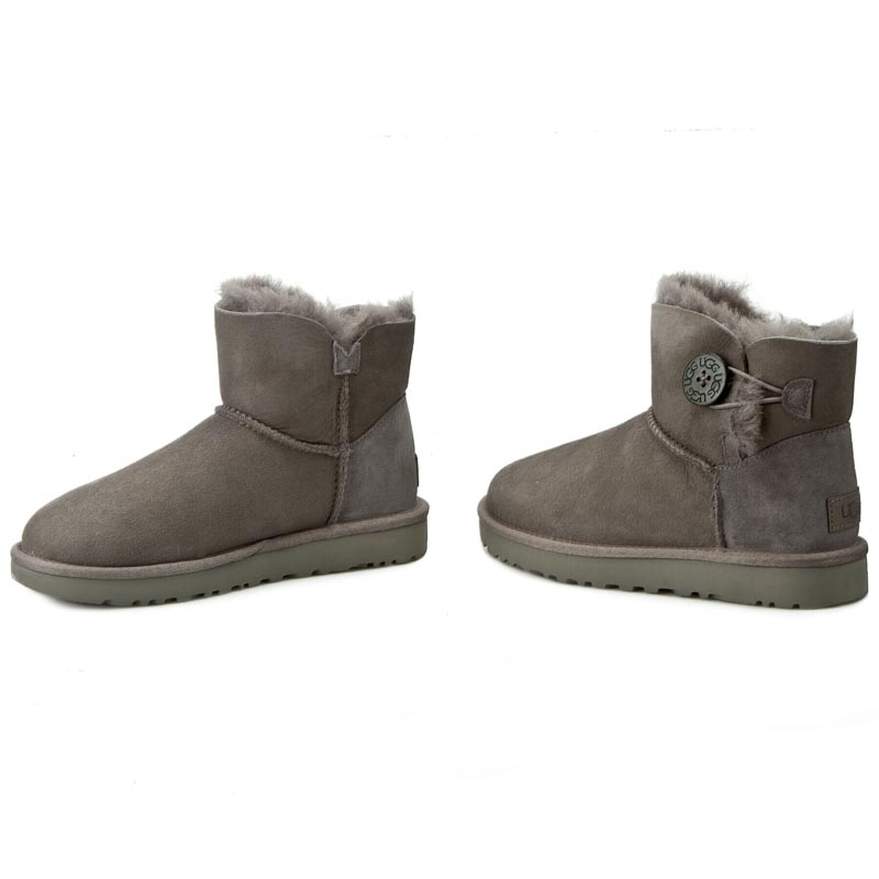 Ugg Škornji za sneg W Mini Bailey Button II 1016422 Siva - Pepit.si