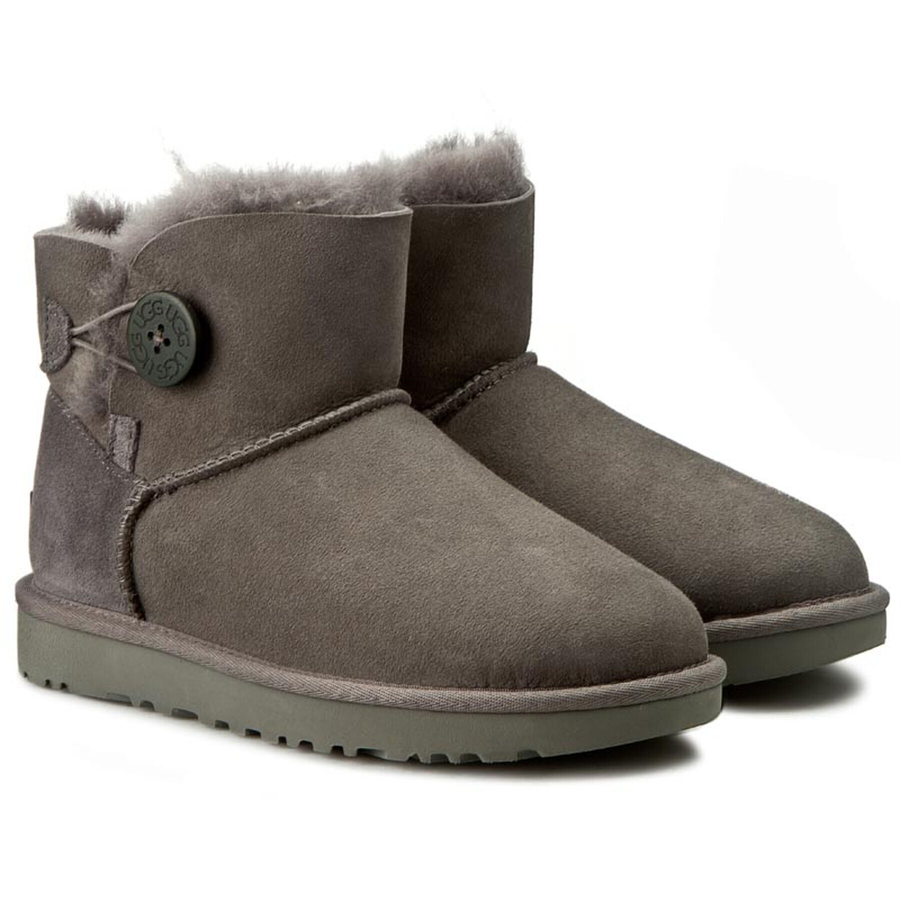 Ugg Škornji za sneg W Mini Bailey Button II 1016422 Siva - Pepit.si