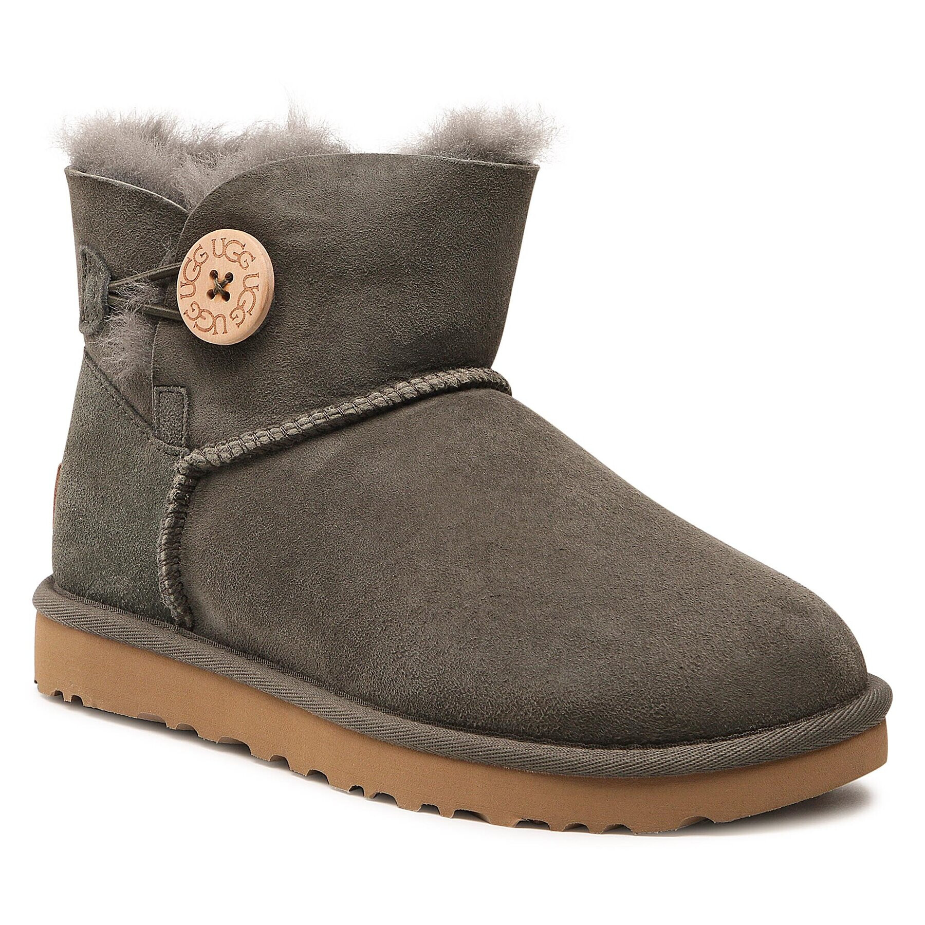 Ugg Čevlji W Mini Bailey Button II 1016422 Zelena - Pepit.si