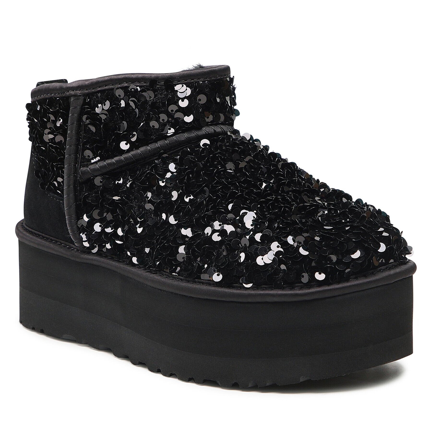 Ugg Čevlji W Ultra Mini Chunky Sequin 1135060 Črna - Pepit.si