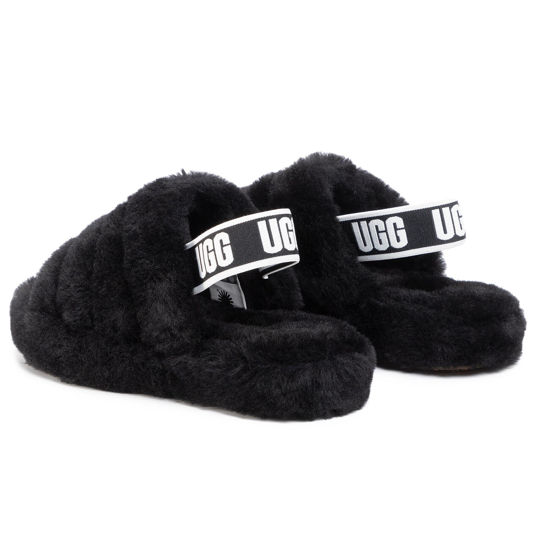 Ugg Copati K Fluff Yeah Slide 1098494K Črna - Pepit.si