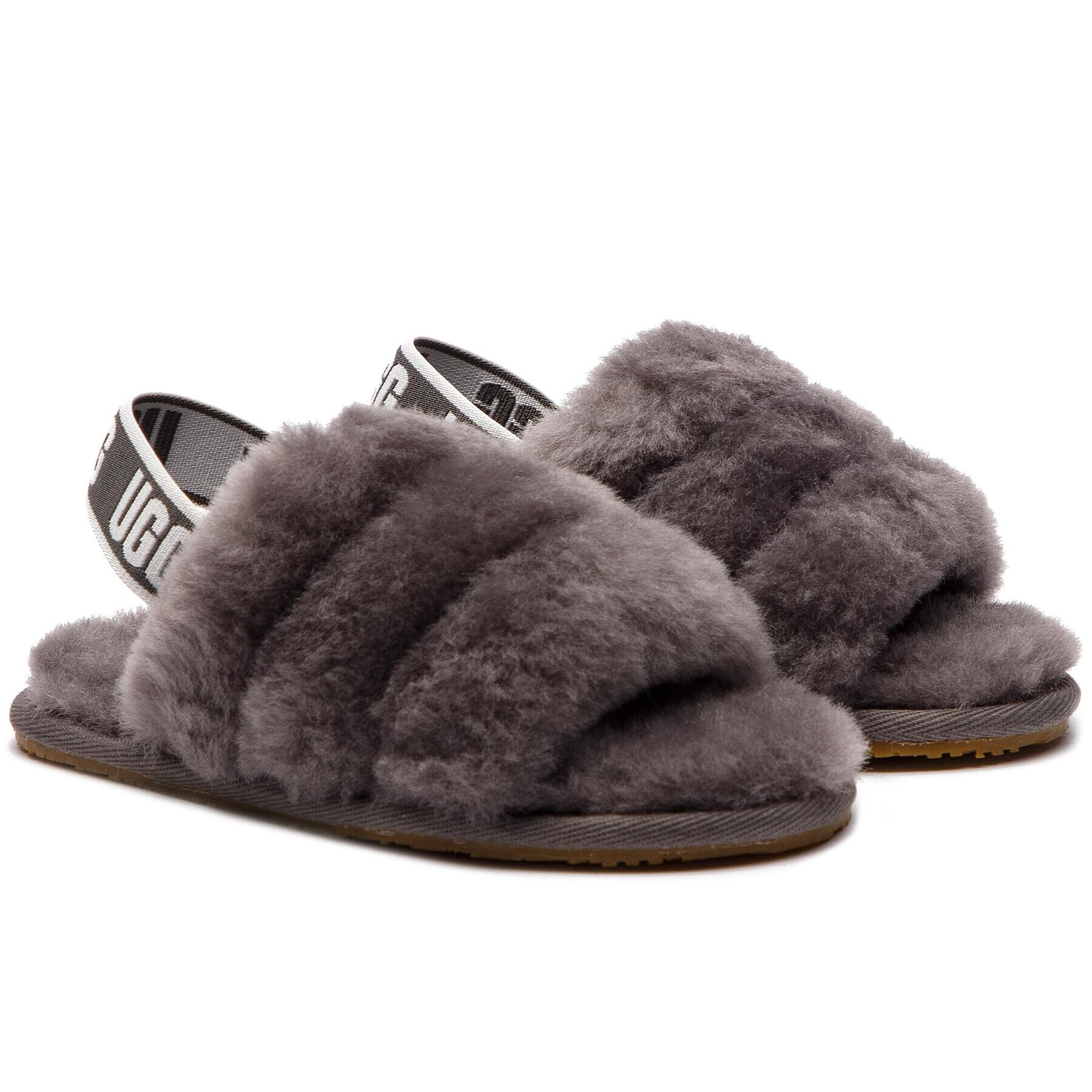 Ugg Copati T Fluff Yeah Slide 1098579T Siva - Pepit.si