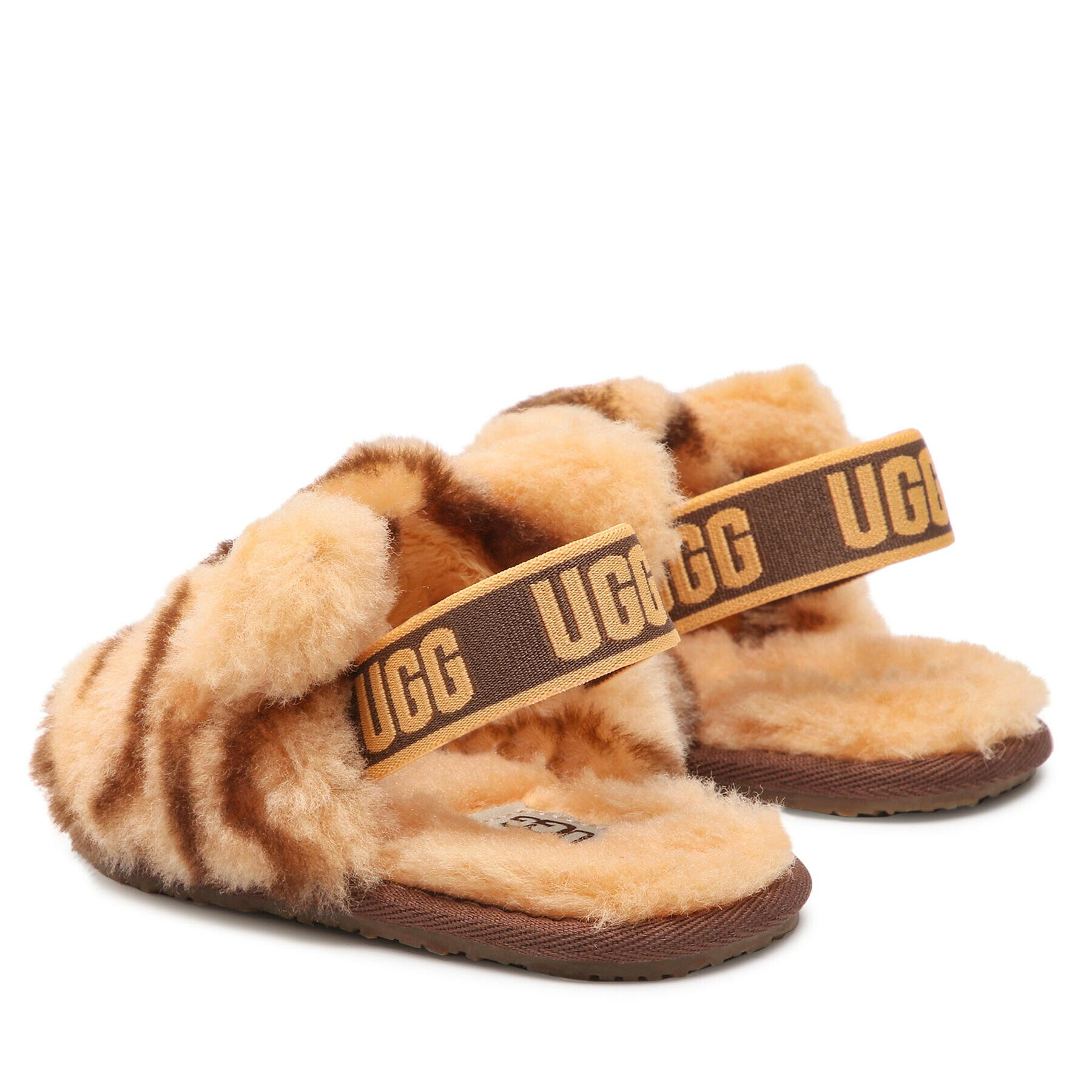 Ugg Copati T Fluff Yeah Slide Tiger Stuffie 1124940T Rjava - Pepit.si