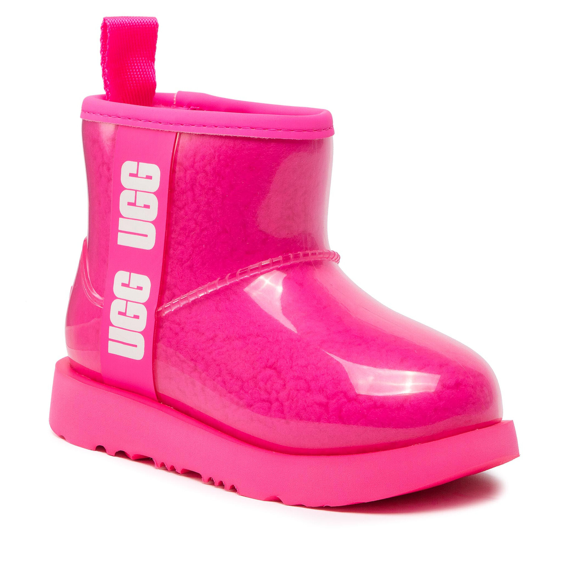 Ugg Gumijasti škornji Kids' Classic Clear Mini II 1112386K Roza - Pepit.si