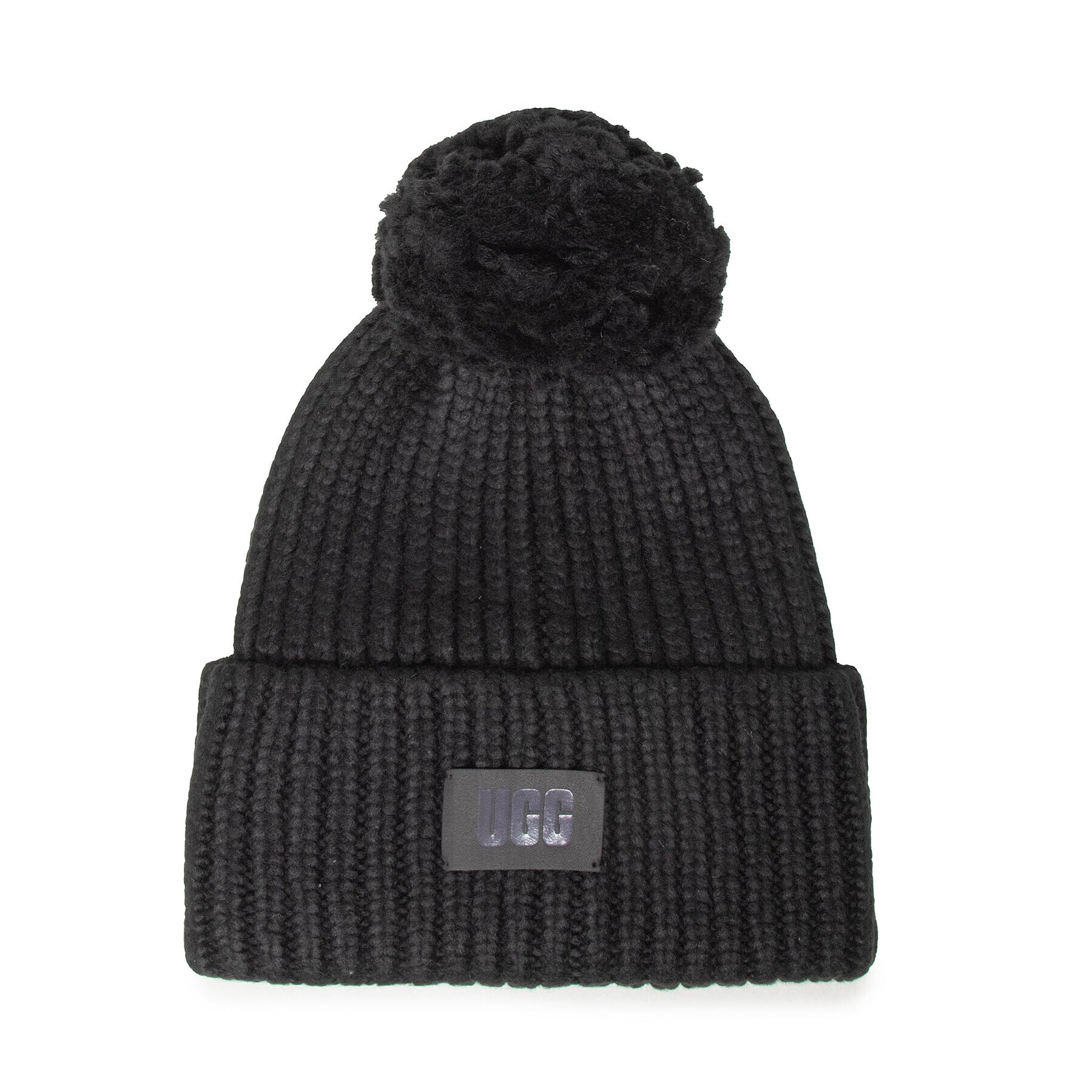 Ugg Kapa W Chunky Rib Knit Beanie W Pom 20165 Črna - Pepit.si