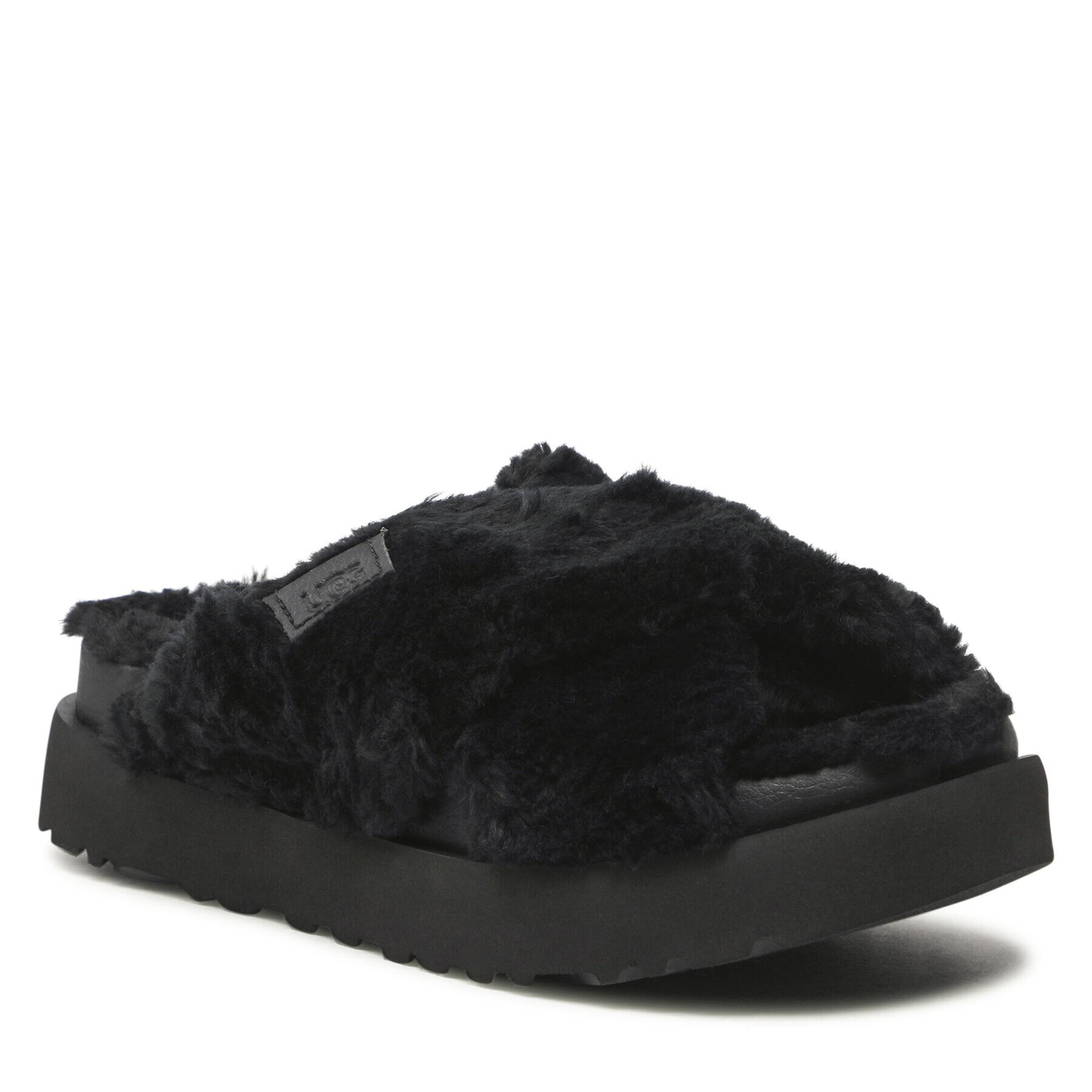 Ugg Natikači W Fuzz Sugar Cross Slide 1135131 Črna - Pepit.si