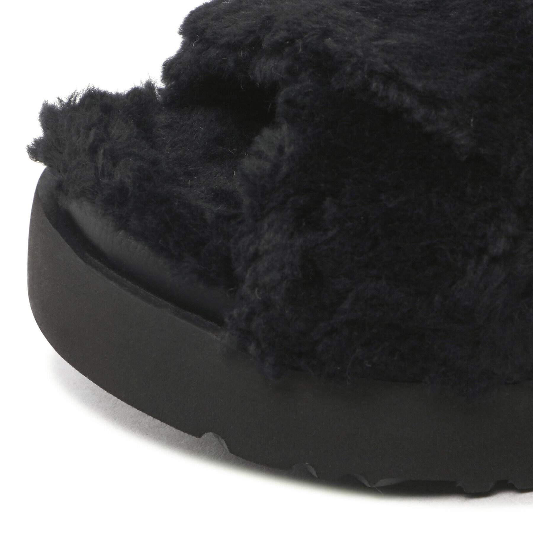 Ugg Natikači W Fuzz Sugar Cross Slide 1135131 Črna - Pepit.si