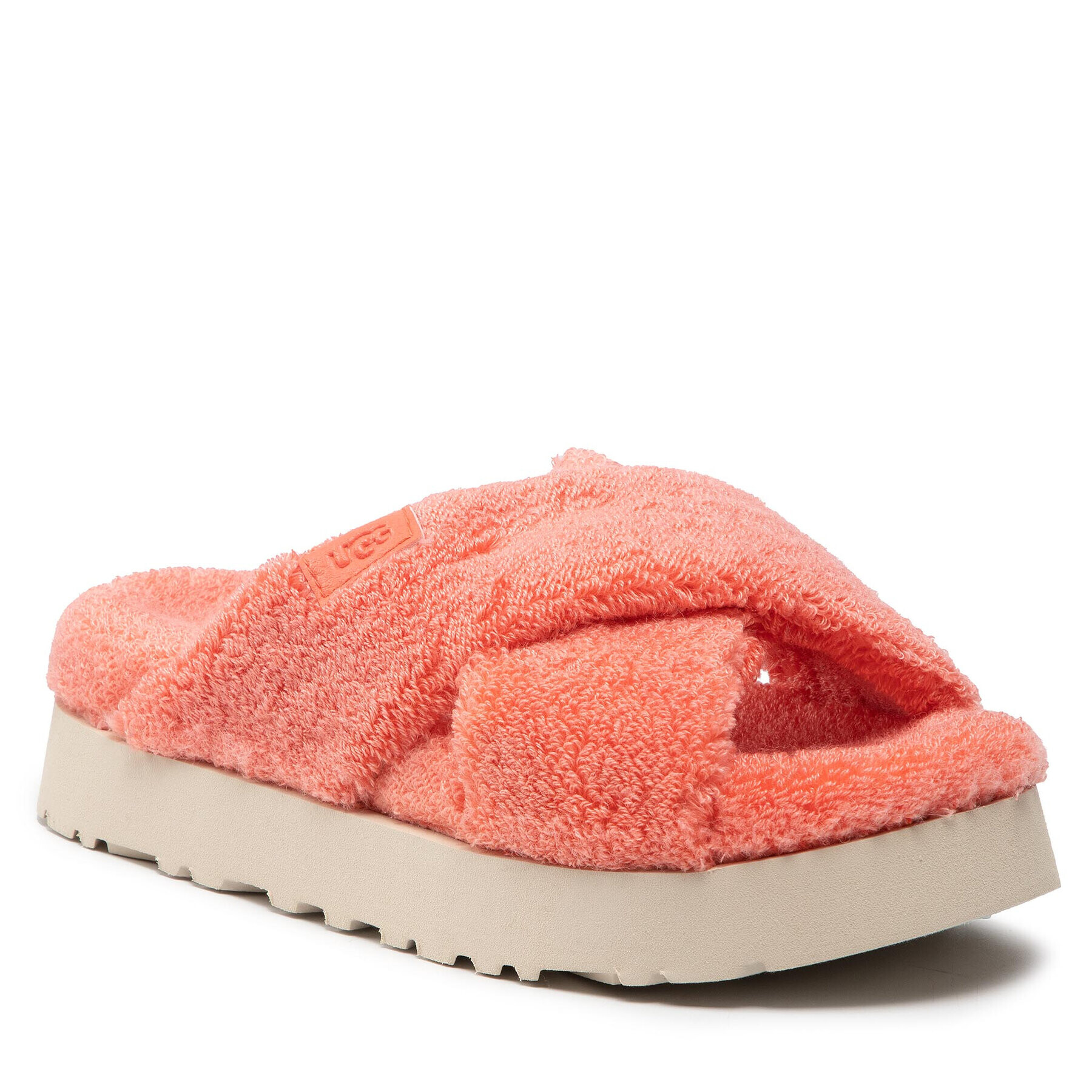 Ugg Natikači W Fuzz Sugar Terry Cross Slide 1126385 Oranžna - Pepit.si