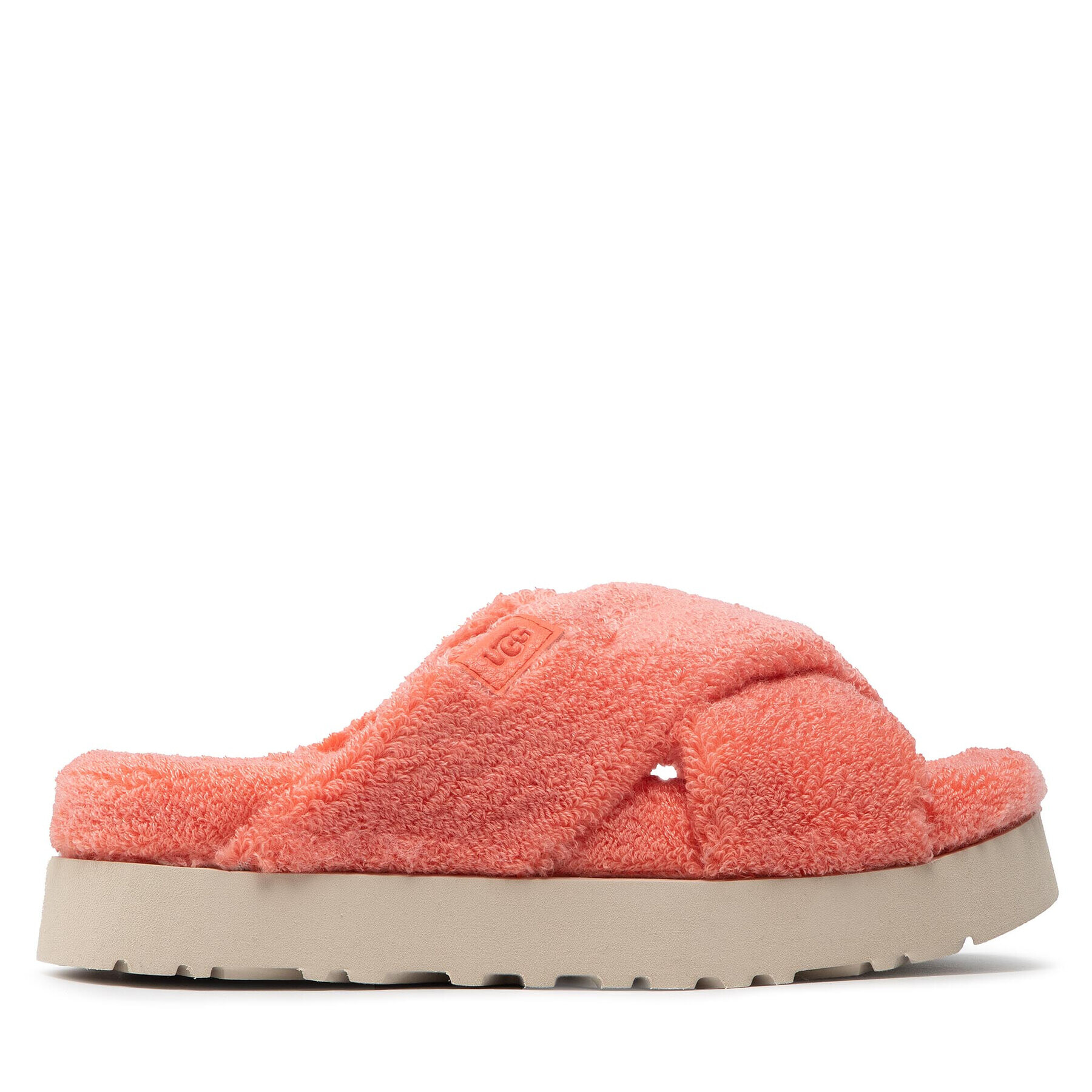 Ugg Natikači W Fuzz Sugar Terry Cross Slide 1126385 Oranžna - Pepit.si