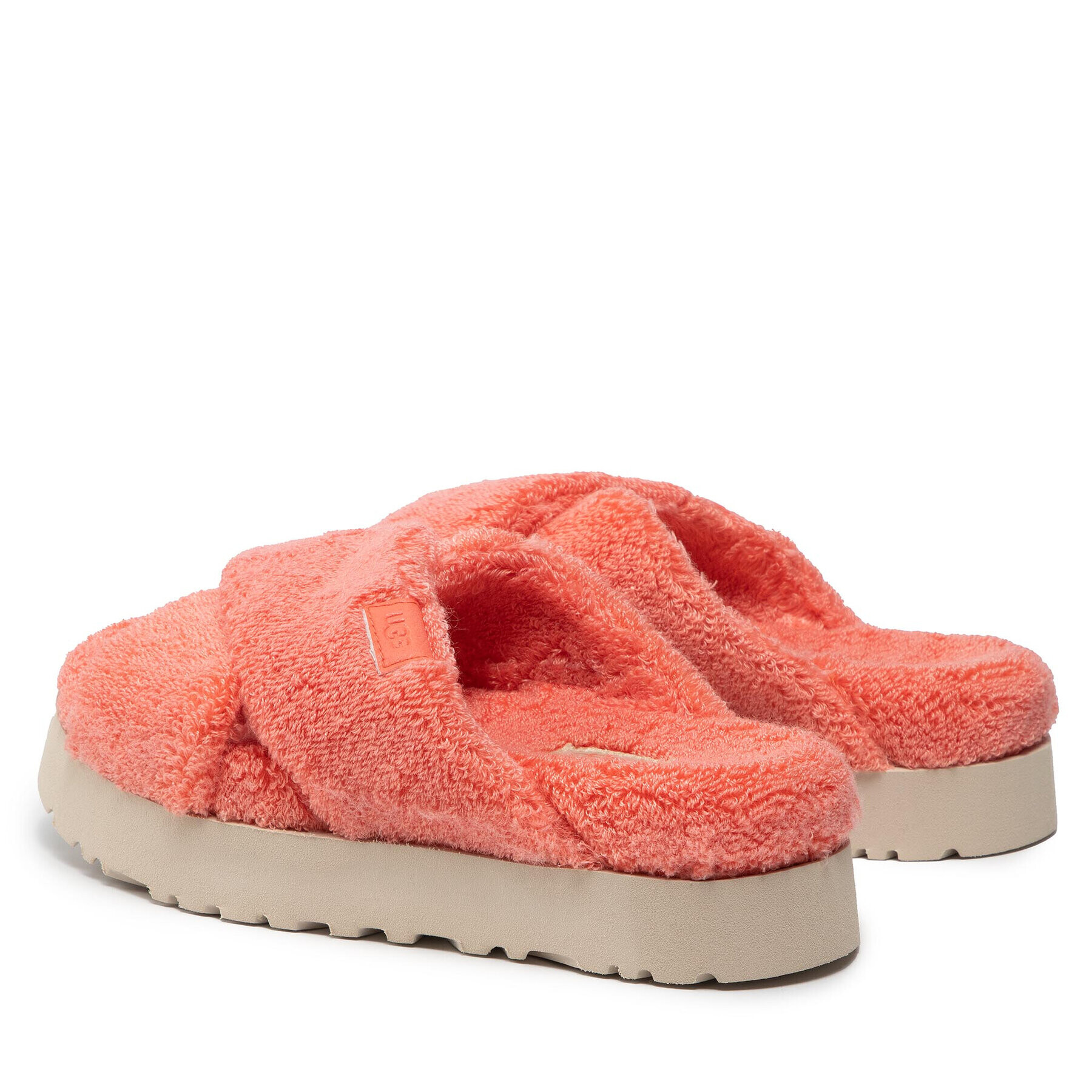 Ugg Natikači W Fuzz Sugar Terry Cross Slide 1126385 Oranžna - Pepit.si