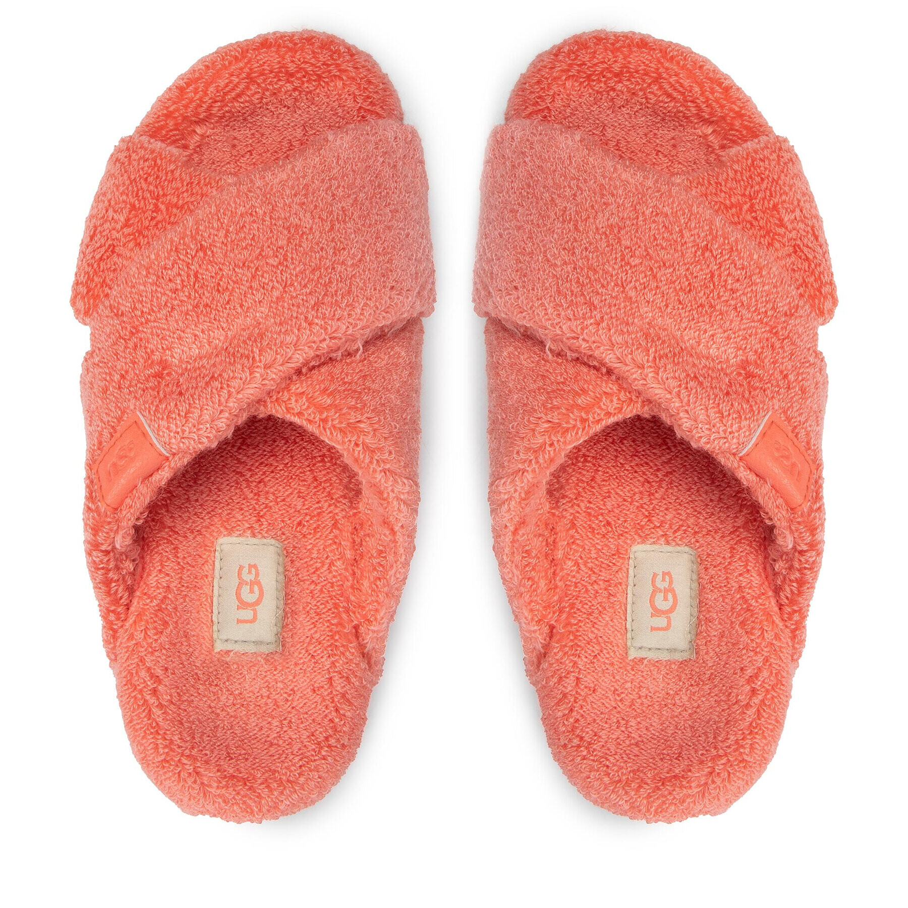 Ugg Natikači W Fuzz Sugar Terry Cross Slide 1126385 Oranžna - Pepit.si