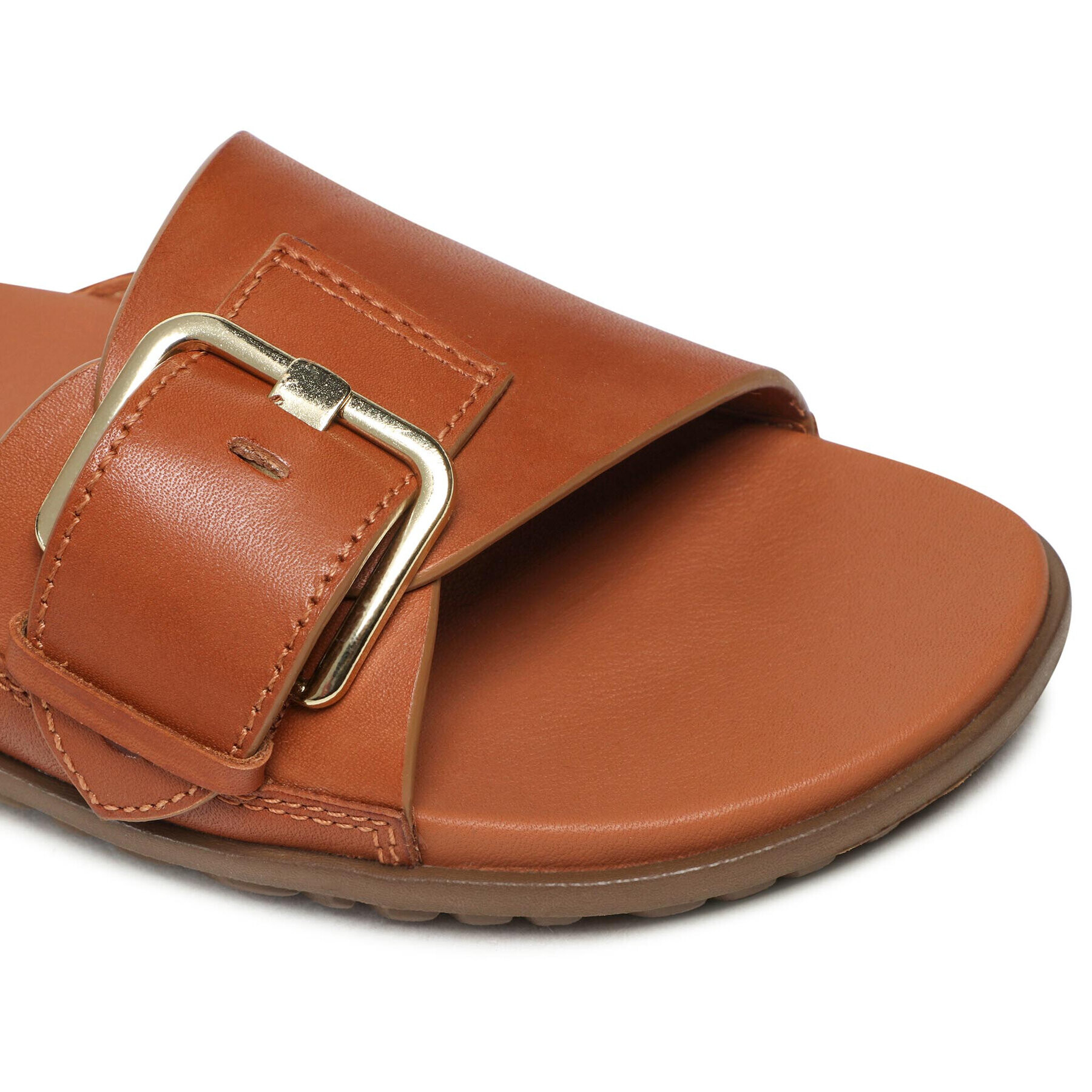 Ugg Natikači W Solivan Buckle Slide 1128630 Rjava - Pepit.si