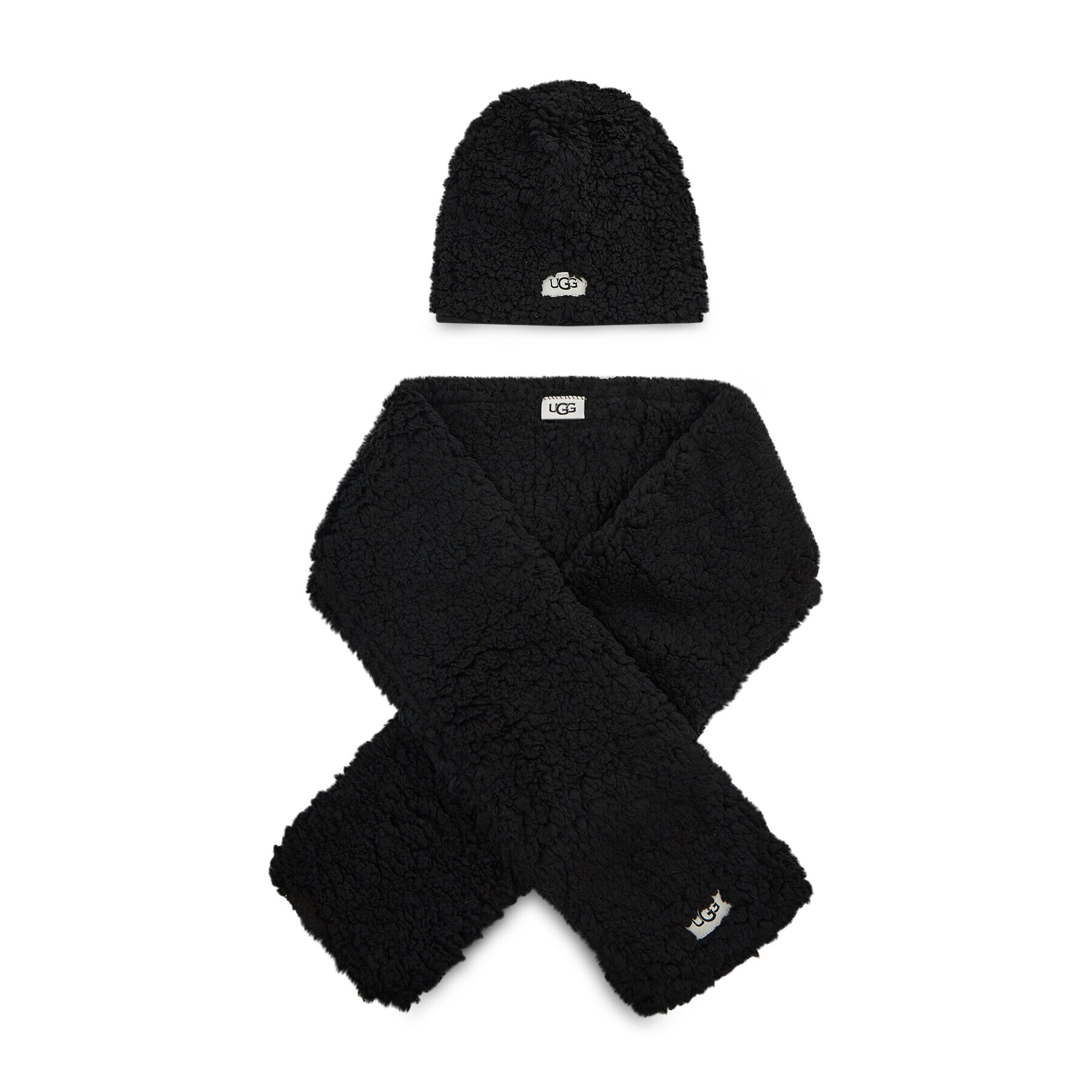 Ugg Set šal + kapa K Sherpa Beanie And Scarf Set 20985 Črna - Pepit.si