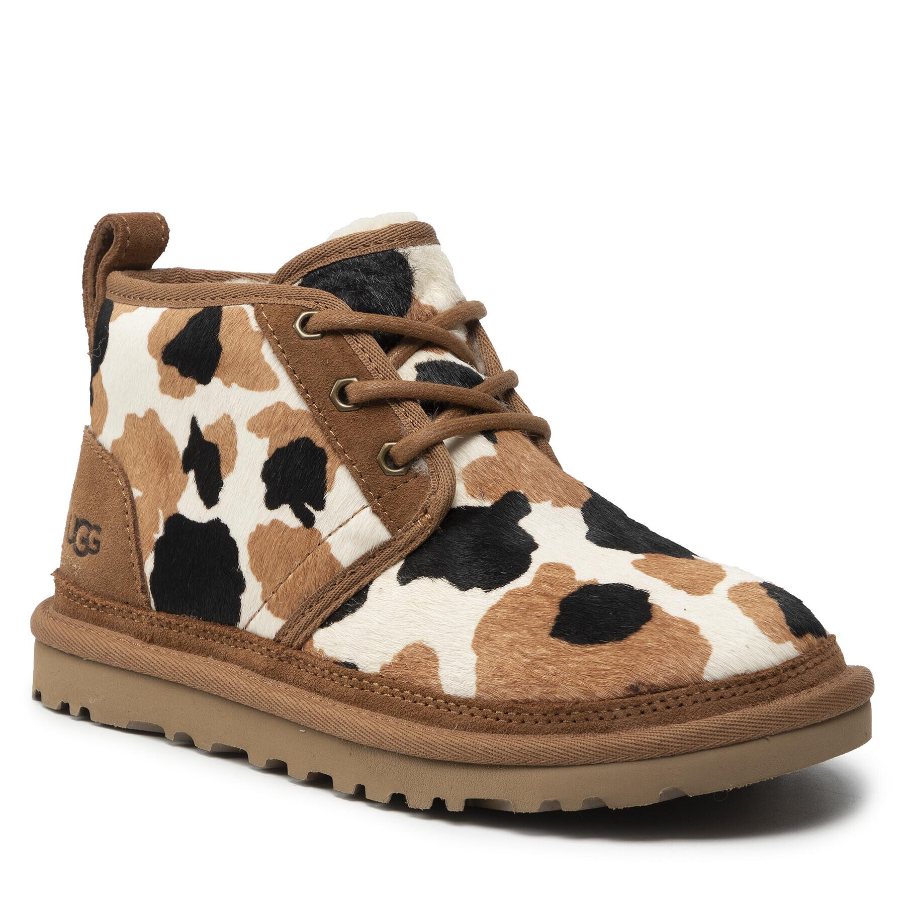 Ugg Škornji W Neumel Cow Print 1122152 Rjava - Pepit.si