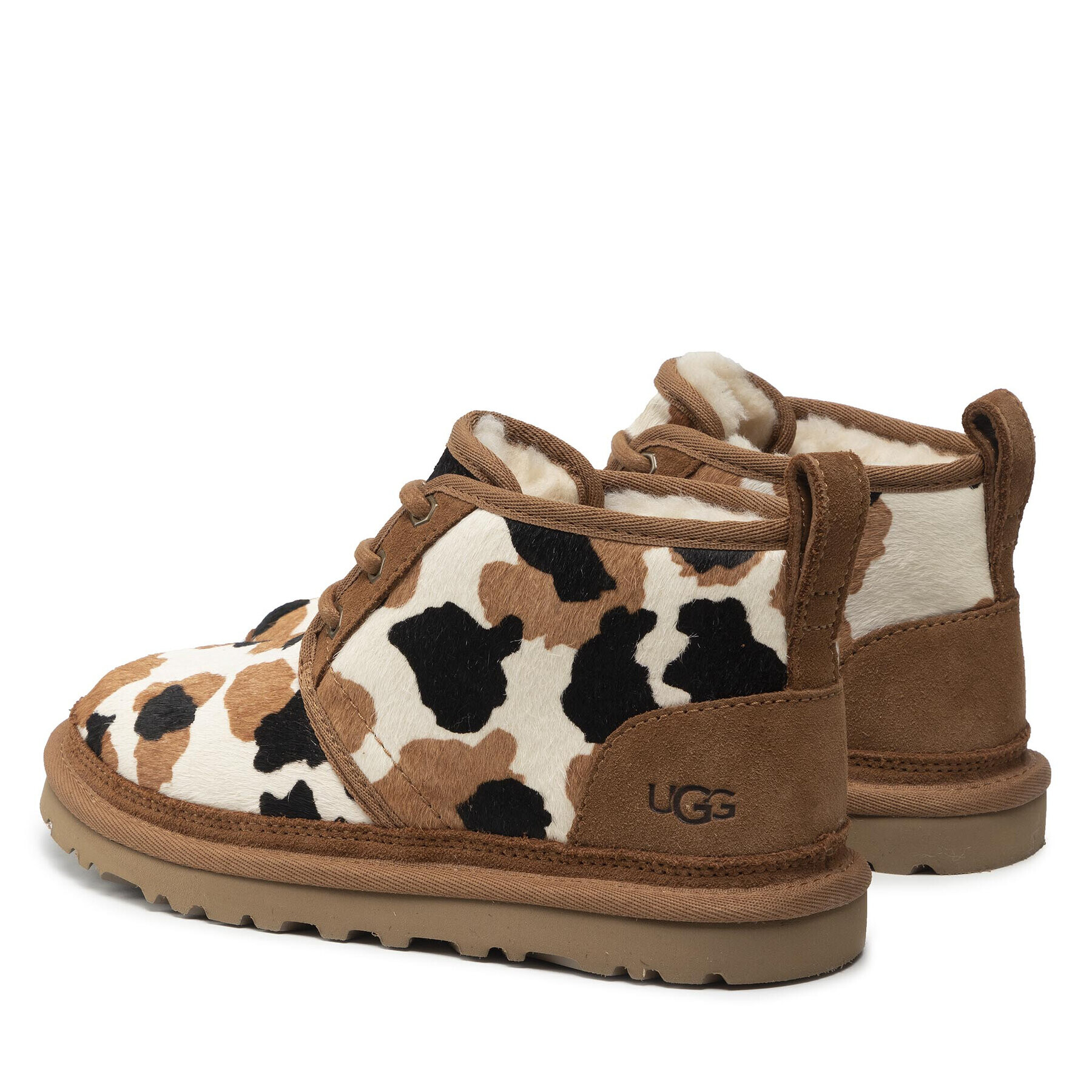 Ugg Škornji W Neumel Cow Print 1122152 Rjava - Pepit.si