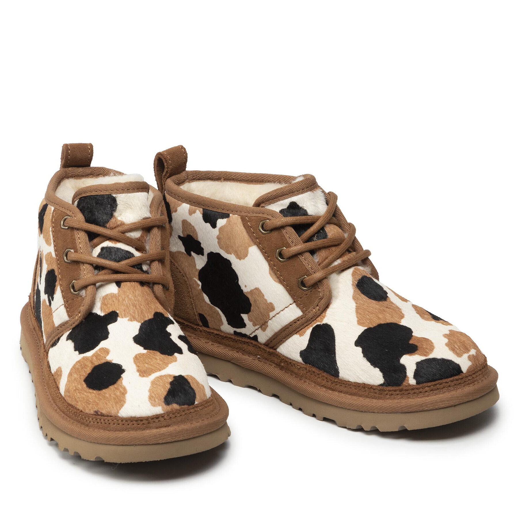 Ugg Škornji W Neumel Cow Print 1122152 Rjava - Pepit.si