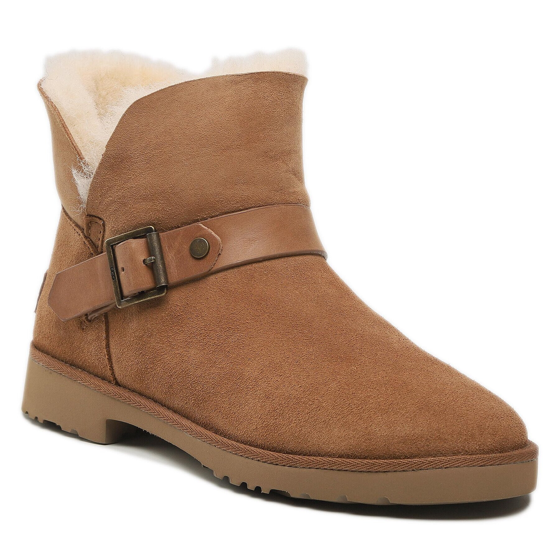 Ugg Škornji W Romely Short Buckle 1132993 Rjava - Pepit.si