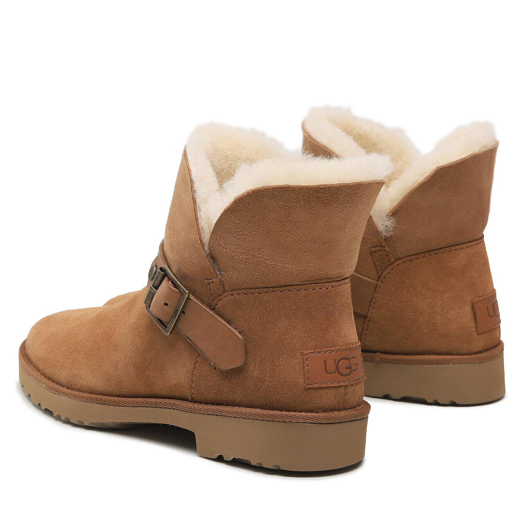 Ugg Škornji W Romely Short Buckle 1132993 Rjava - Pepit.si