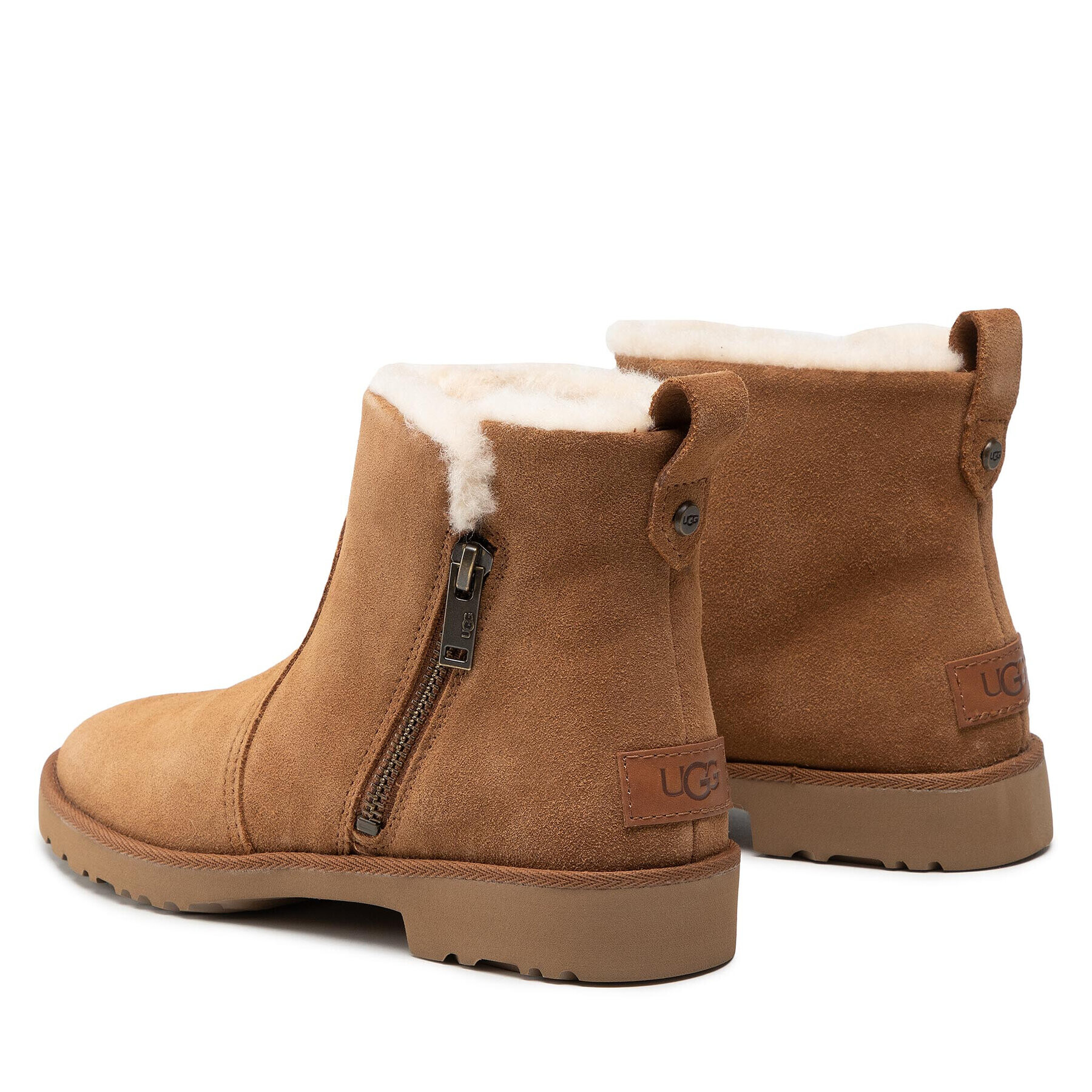 Ugg Škornji W Romely Zip 1123850 Rjava - Pepit.si