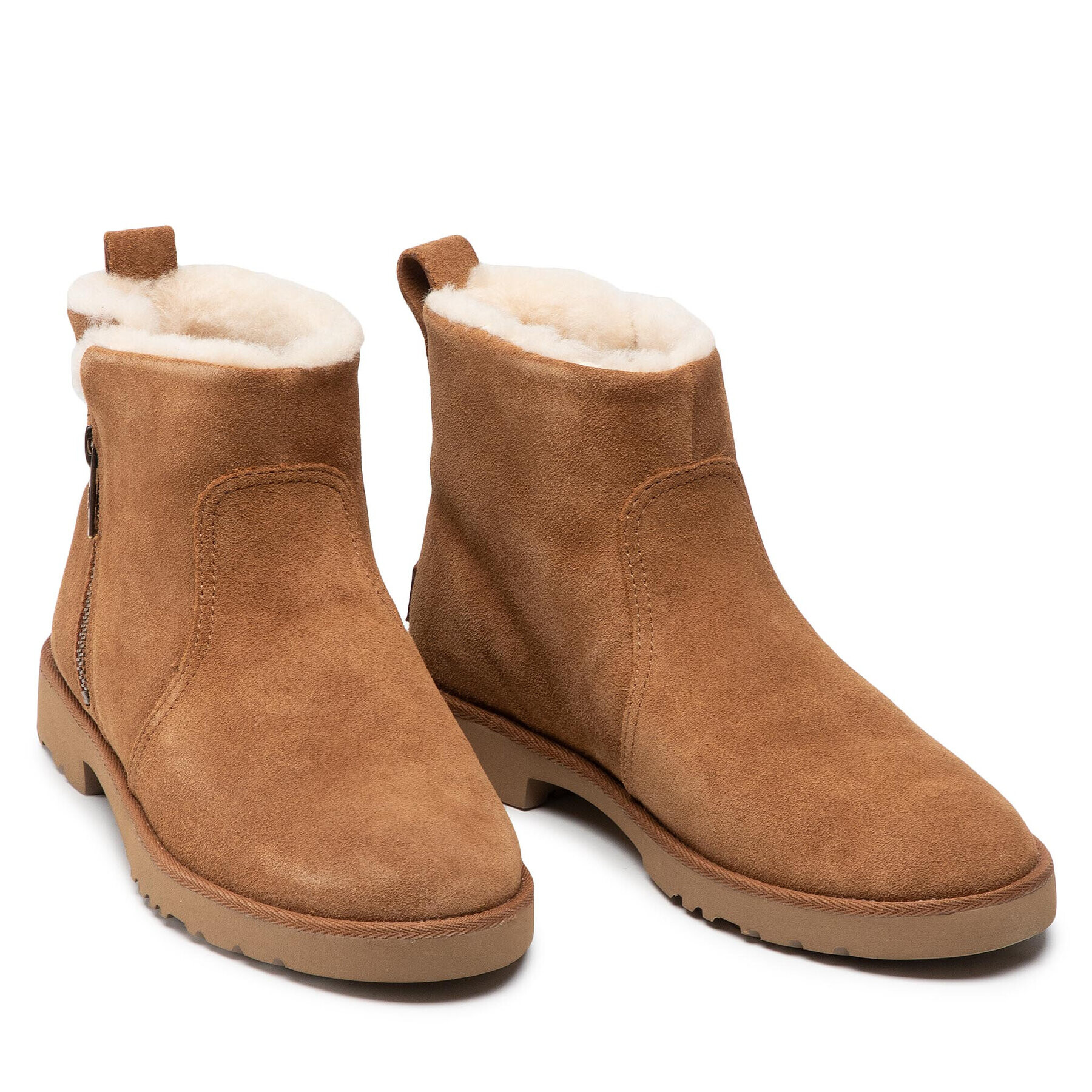 Ugg Škornji W Romely Zip 1123850 Rjava - Pepit.si