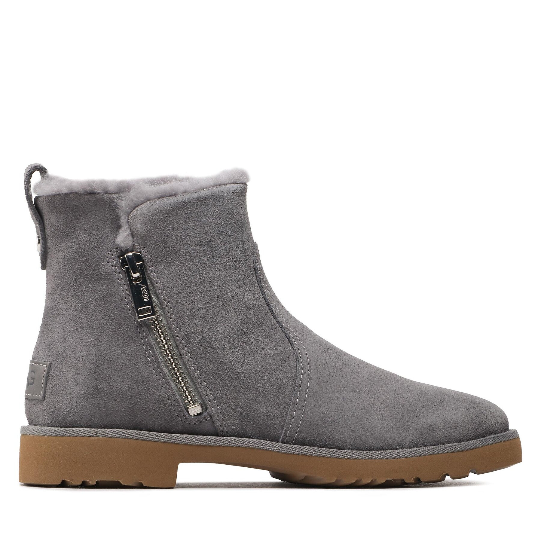 Ugg Škornji W Romely Zip 1123850 Siva - Pepit.si