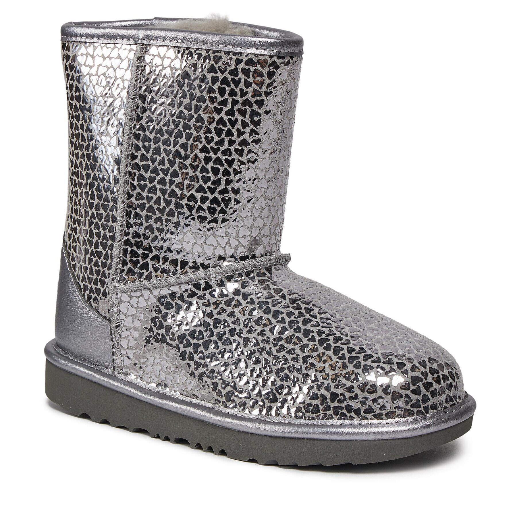 Ugg Škornji za sneg Classic II Gel Hearts 1151613K Srebrna - Pepit.si