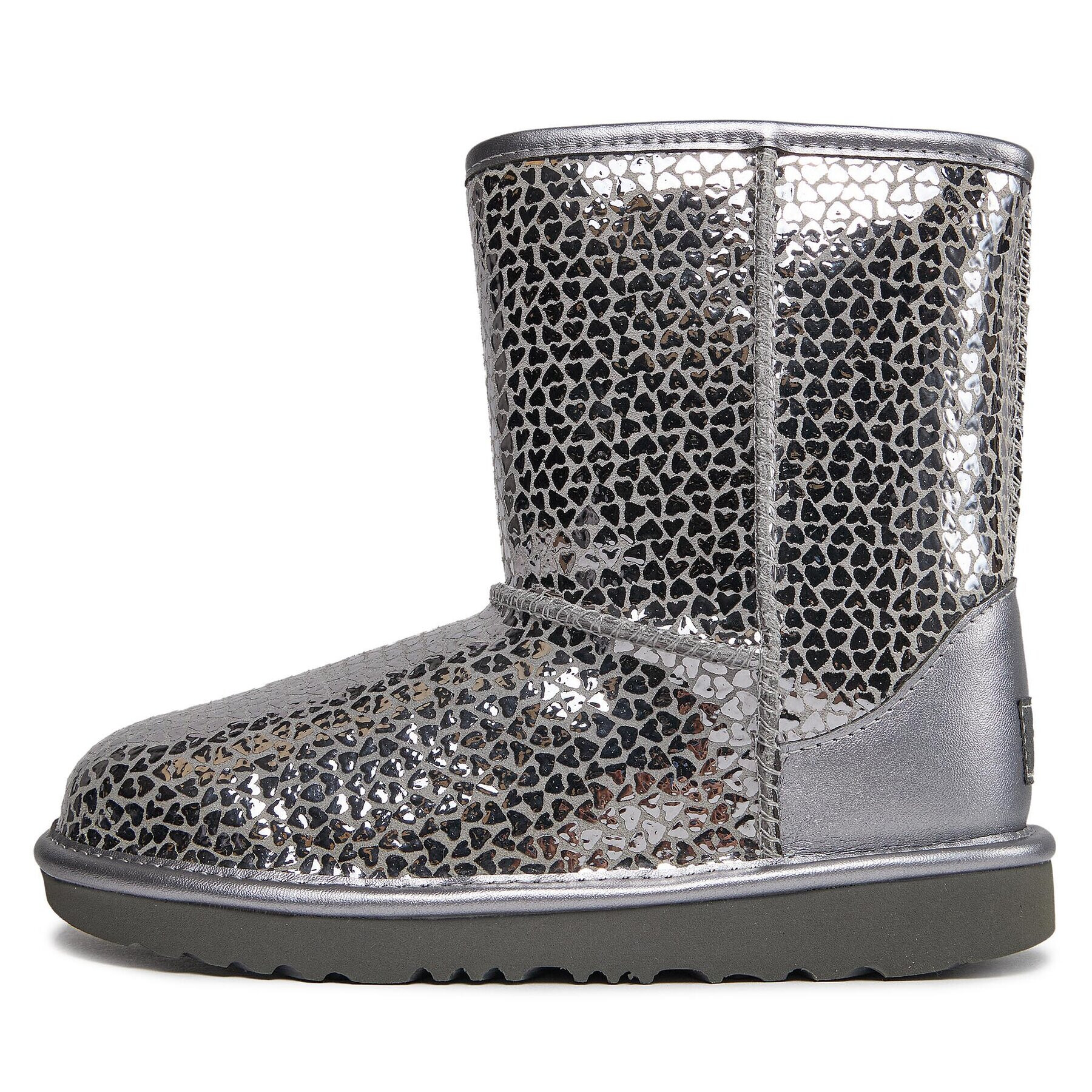 Ugg Škornji za sneg Classic II Gel Hearts 1151613K Srebrna - Pepit.si