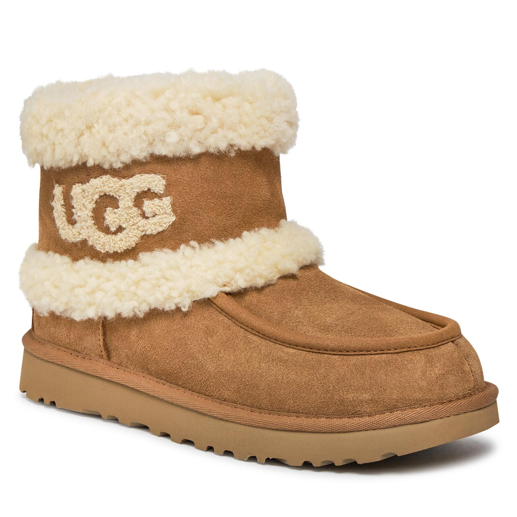 Ugg Škornji za sneg W Ultra Mini Fluff 1145410 Rjava - Pepit.si