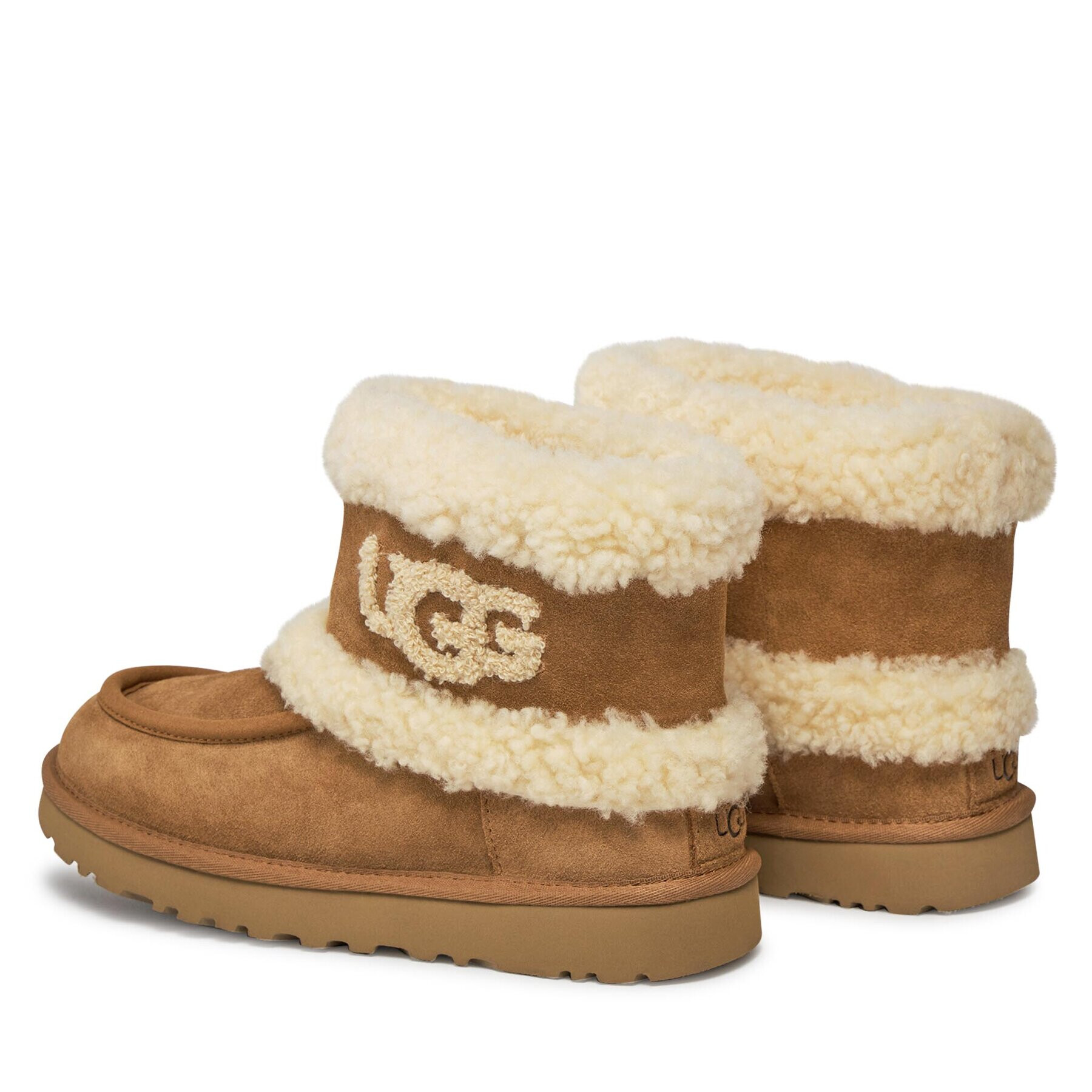 Ugg Škornji za sneg W Ultra Mini Fluff 1145410 Rjava - Pepit.si