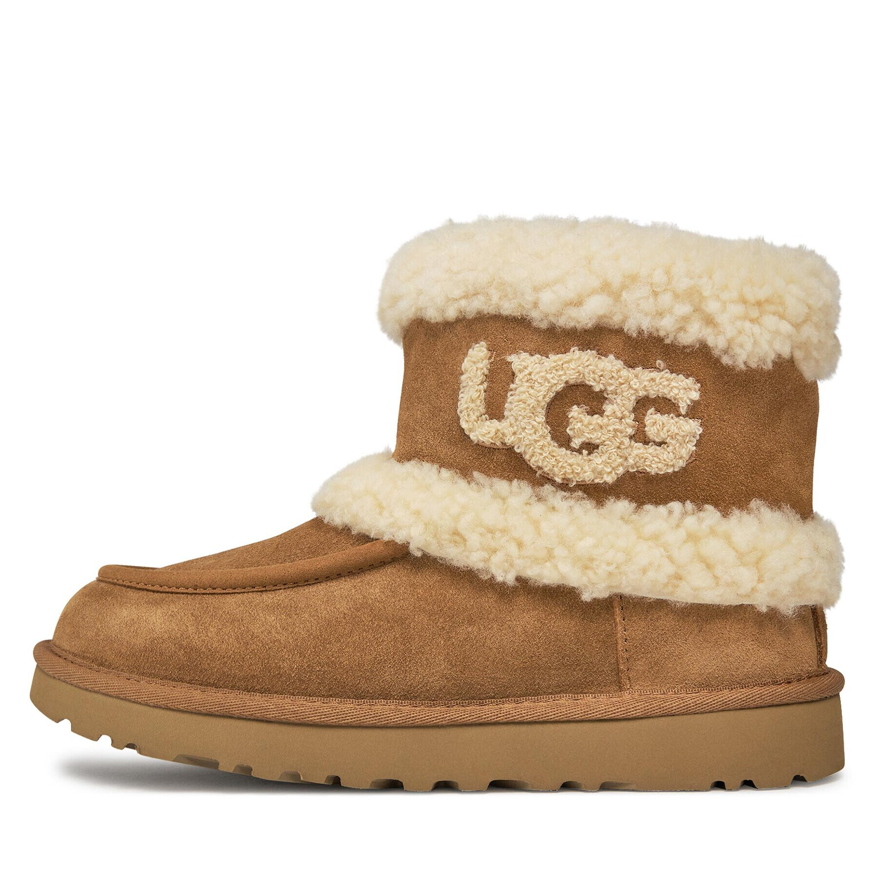 Ugg Škornji za sneg W Ultra Mini Fluff 1145410 Rjava - Pepit.si