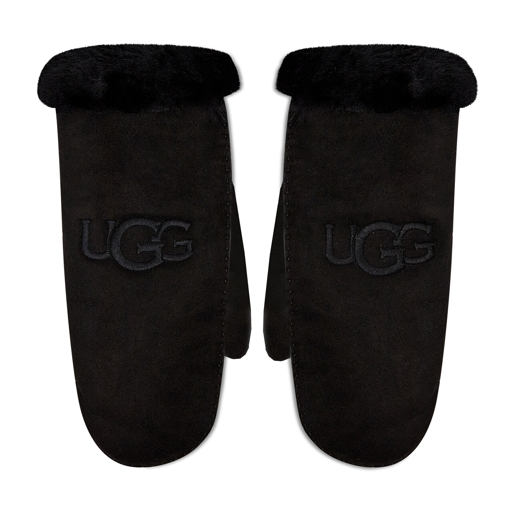 Ugg Ženske rokavice Sheepskin Embroider Mitten 20932 Črna - Pepit.si