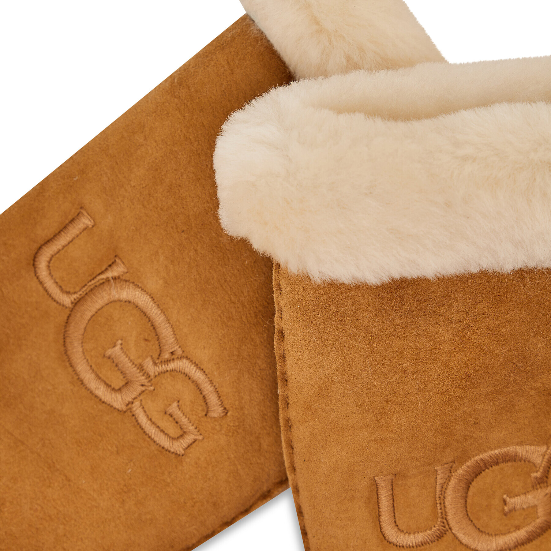 Ugg Ženske rokavice Sheepskin Embroider Mitten 20932 Rjava - Pepit.si