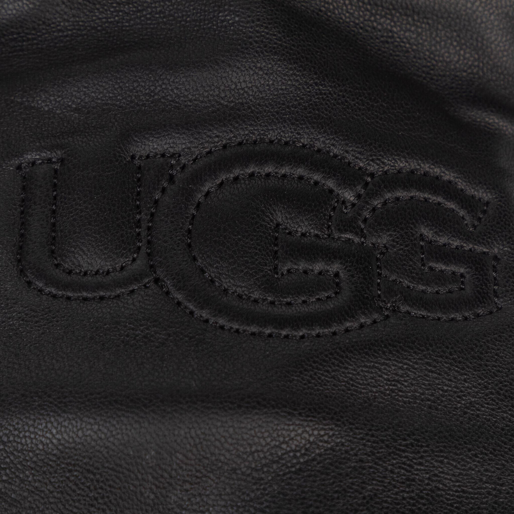 Ugg Ženske rokavice W Classic Leather Logo Glove 19034 Črna - Pepit.si