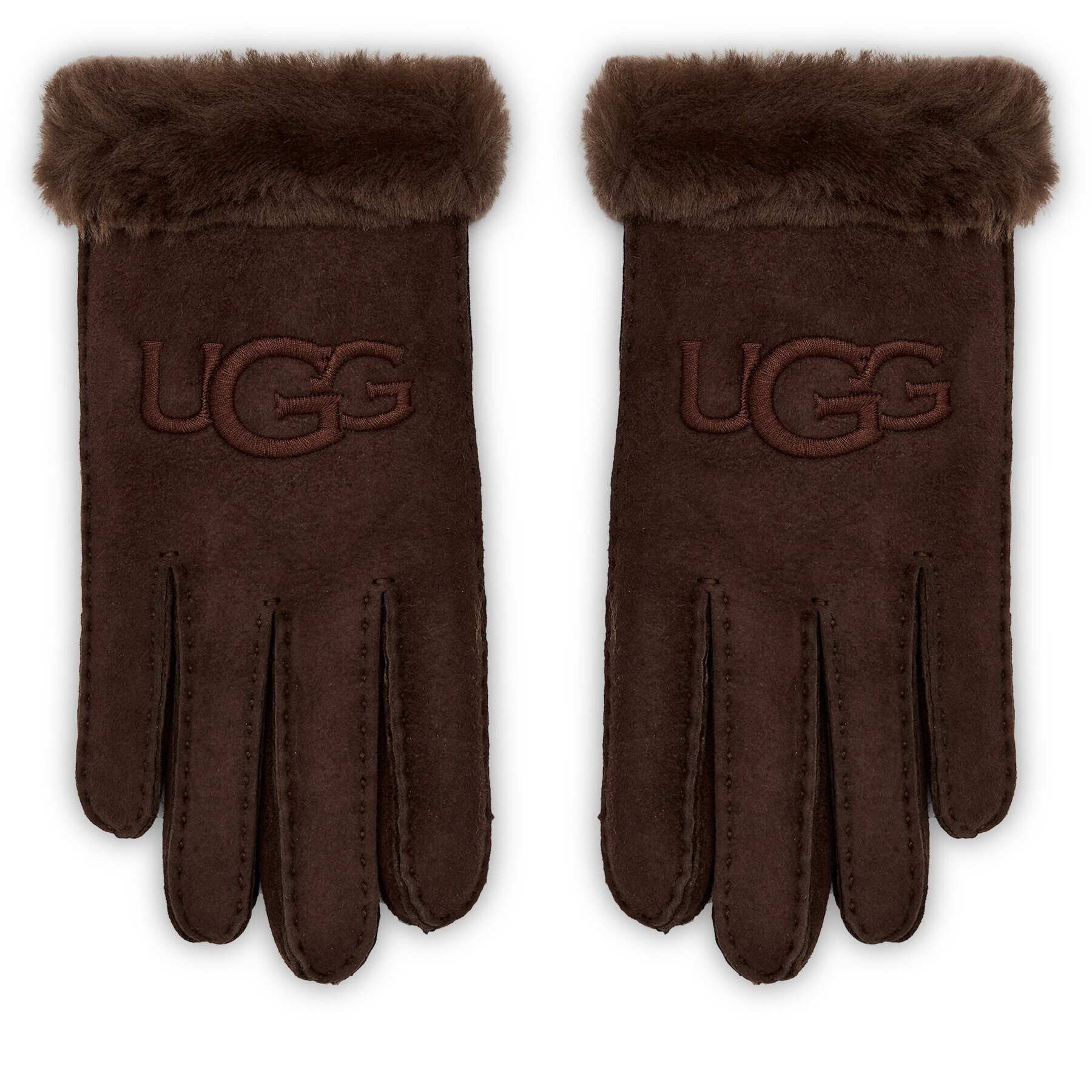 Ugg Ženske rokavice W Sheepskin Embroider Glove 20931 Bordo rdeča - Pepit.si