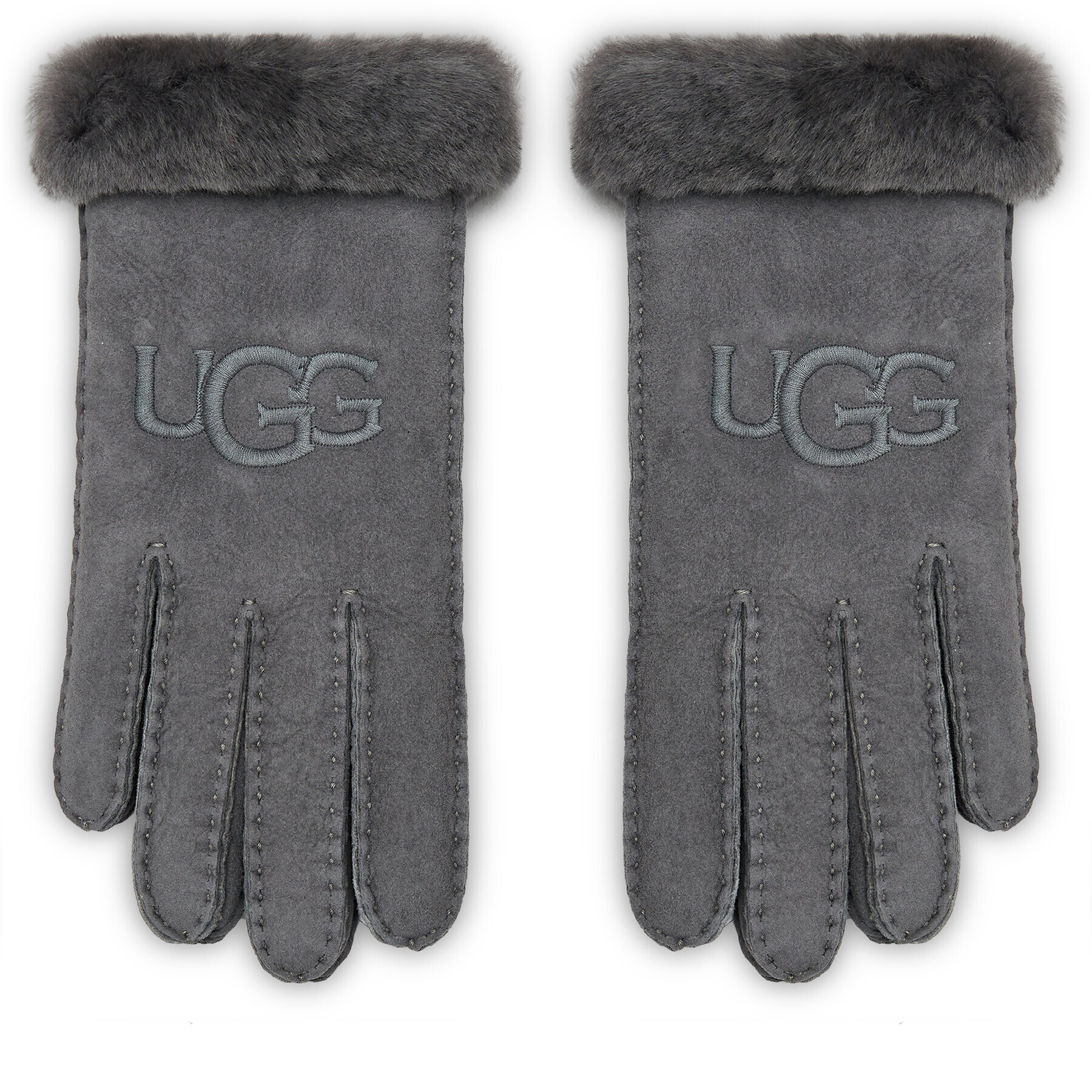 Ugg Ženske rokavice W Sheepskin Embroider Glove 20931 Siva - Pepit.si