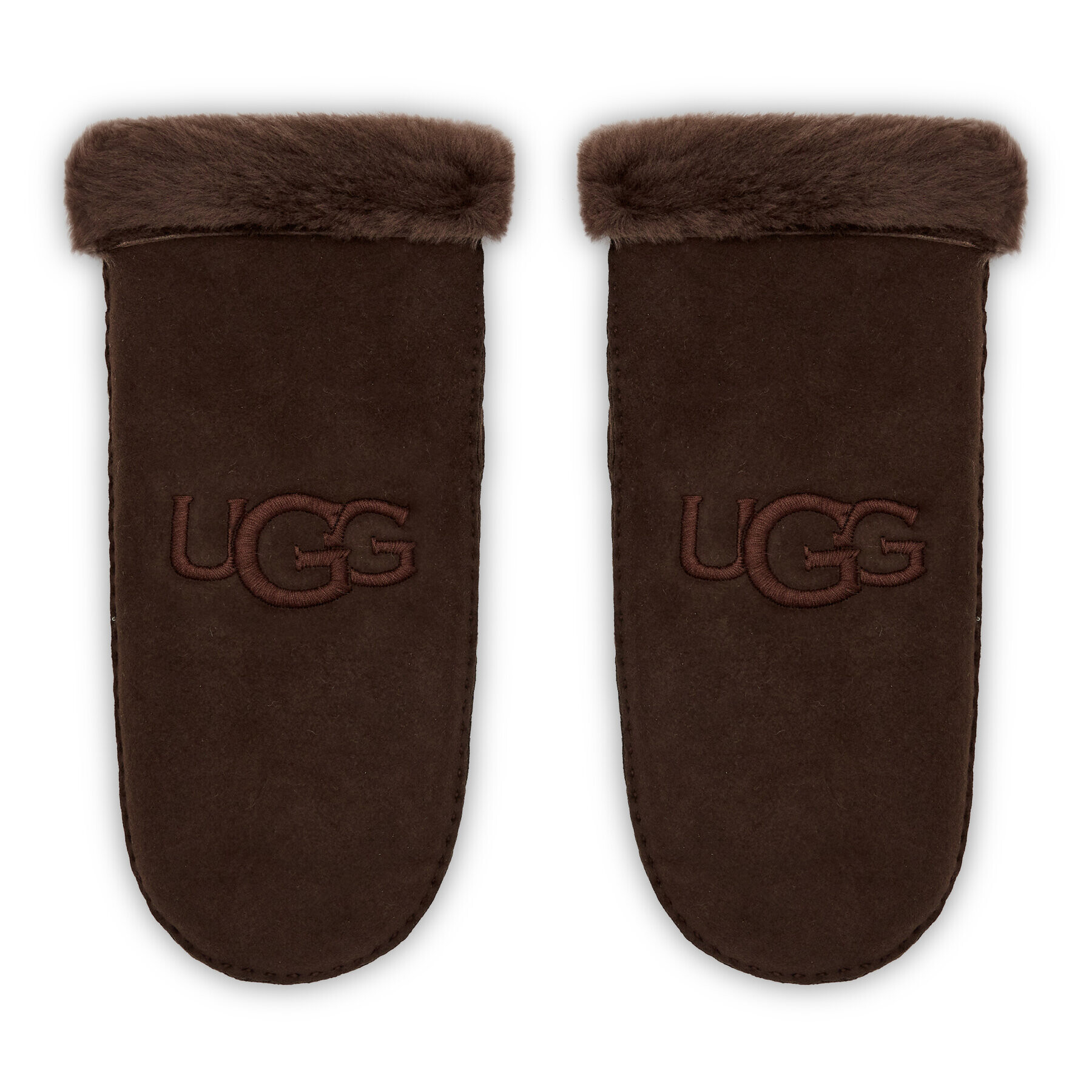 Ugg Ženske rokavice W Sheepskin Embroider Mitten 20932 Rjava - Pepit.si