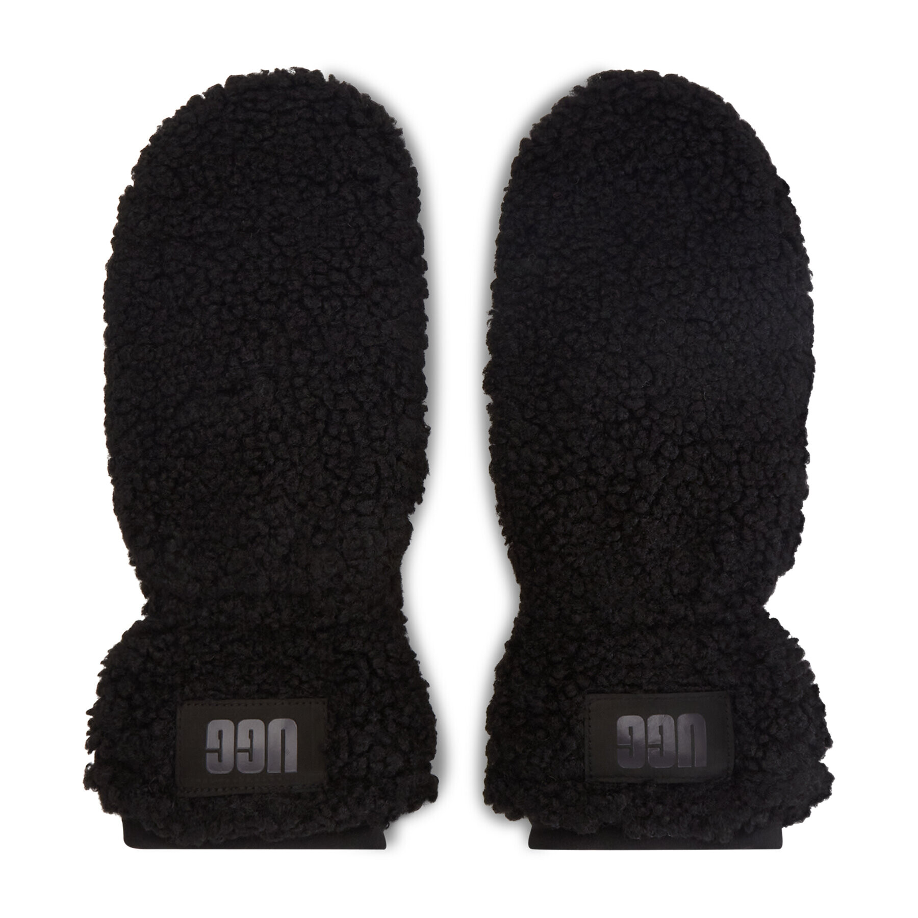 Ugg Ženske rokavice W Sherpa Mitten w Logo Patch 20168 Črna - Pepit.si