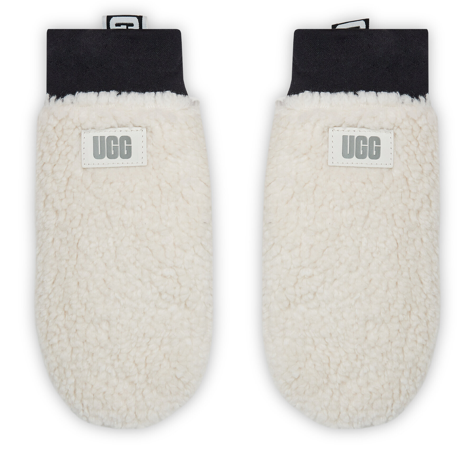 Ugg Ženske rokavice W Sherpa Mitten W Logo Tape 21631 Bela - Pepit.si