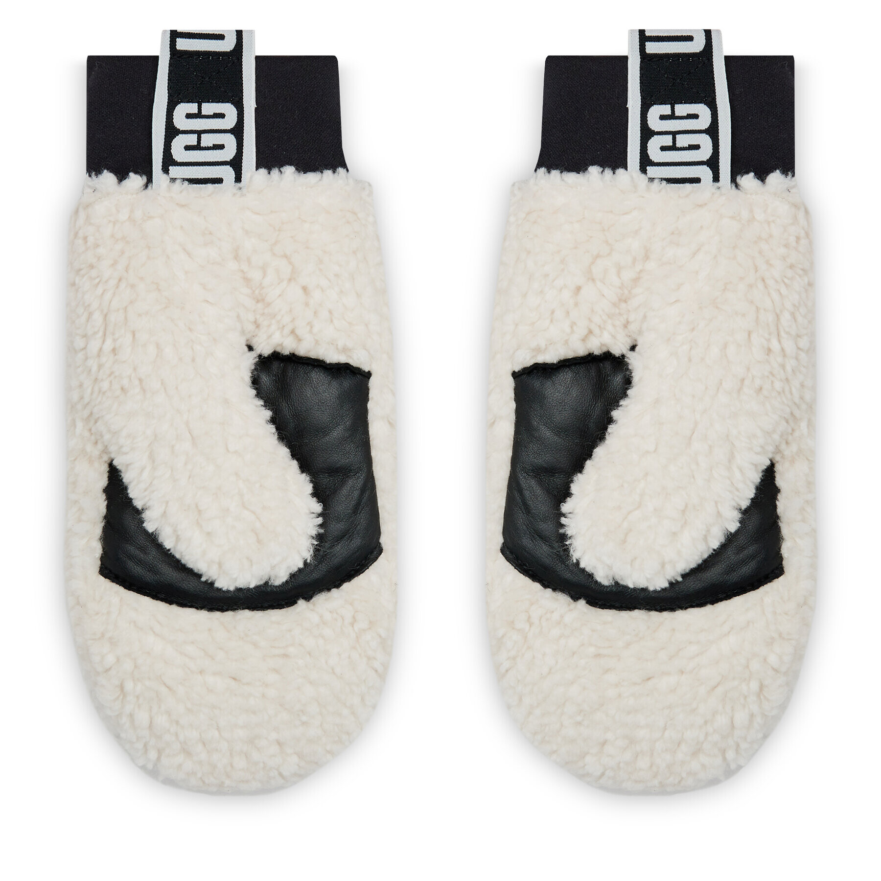 Ugg Ženske rokavice W Sherpa Mitten W Logo Tape 21631 Bela - Pepit.si