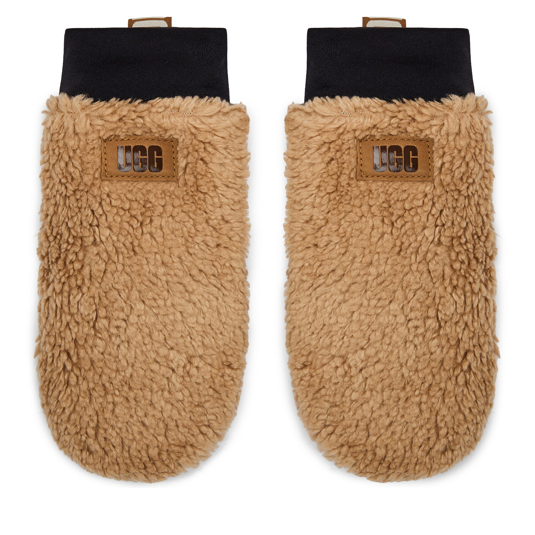 Ugg Ženske rokavice W Sherpa Mitten W Logo Tape 21631 Bež - Pepit.si