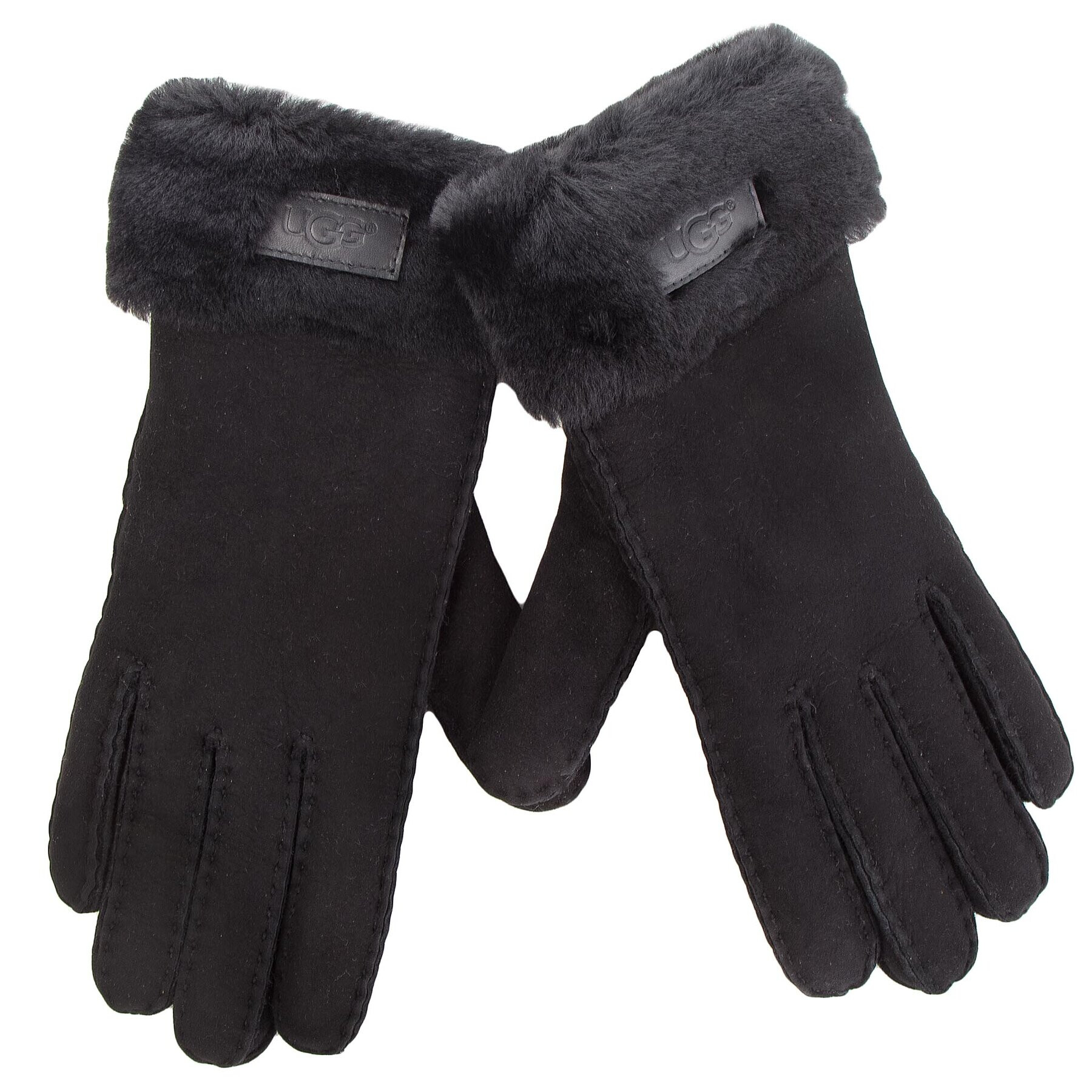 Ugg Ženske rokavice W Turn Cuff Glove 17369 Črna - Pepit.si