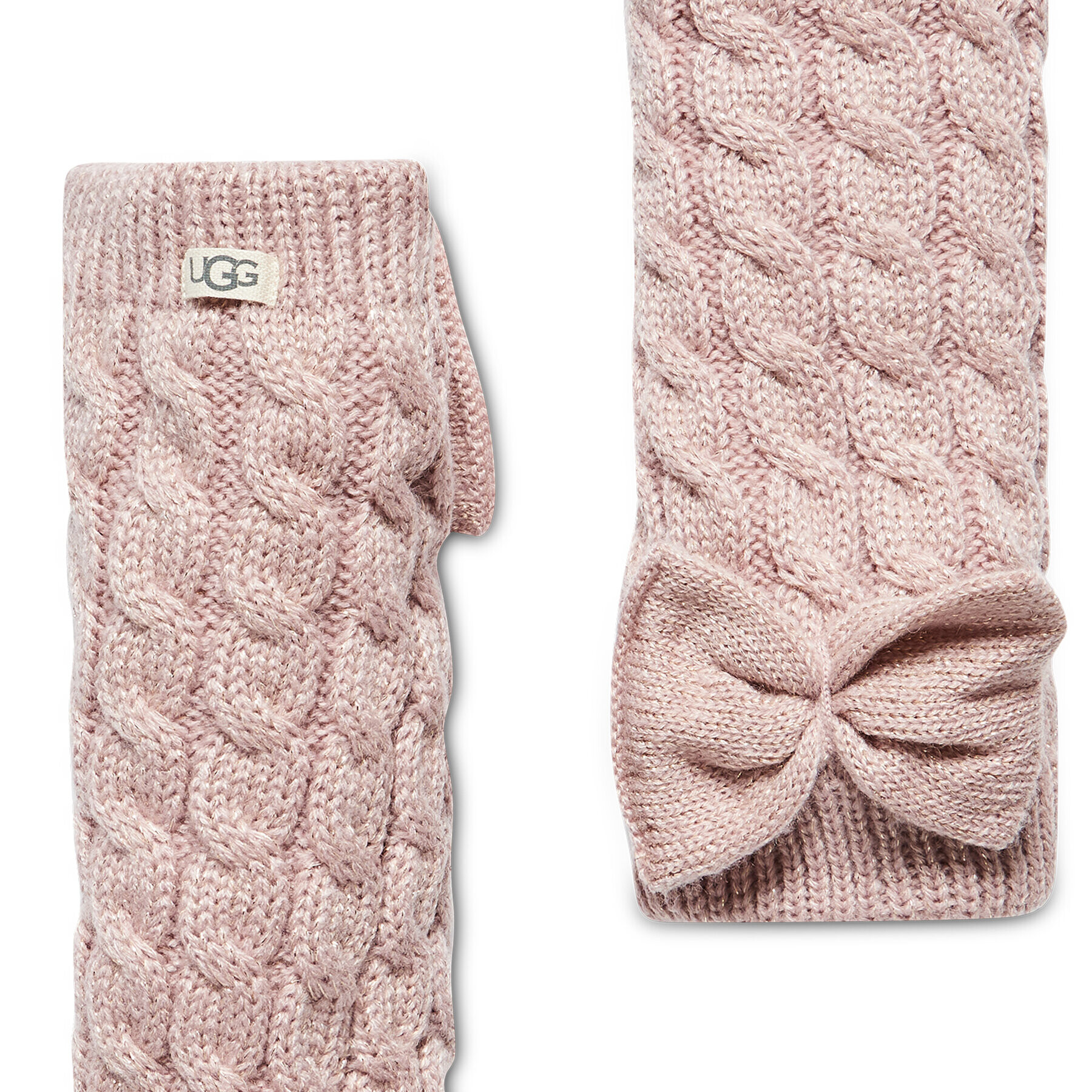 Ugg Ženske visoke nogavice W Laila Bow Fleece Lined Sock OS 1113637 Roza - Pepit.si