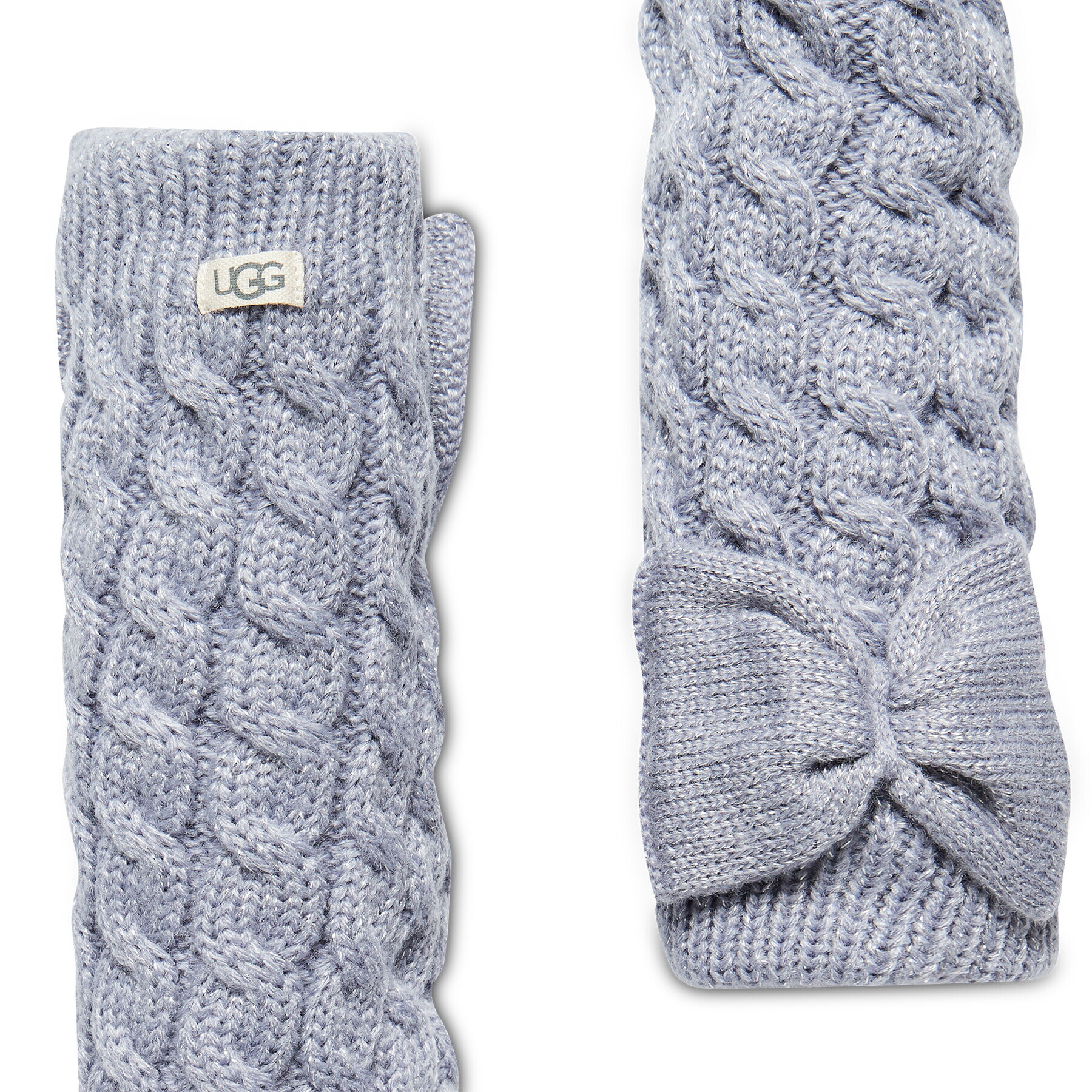 Ugg Ženske visoke nogavice W Laila Bow Fleece Lined Sock OS 1113637 Siva - Pepit.si